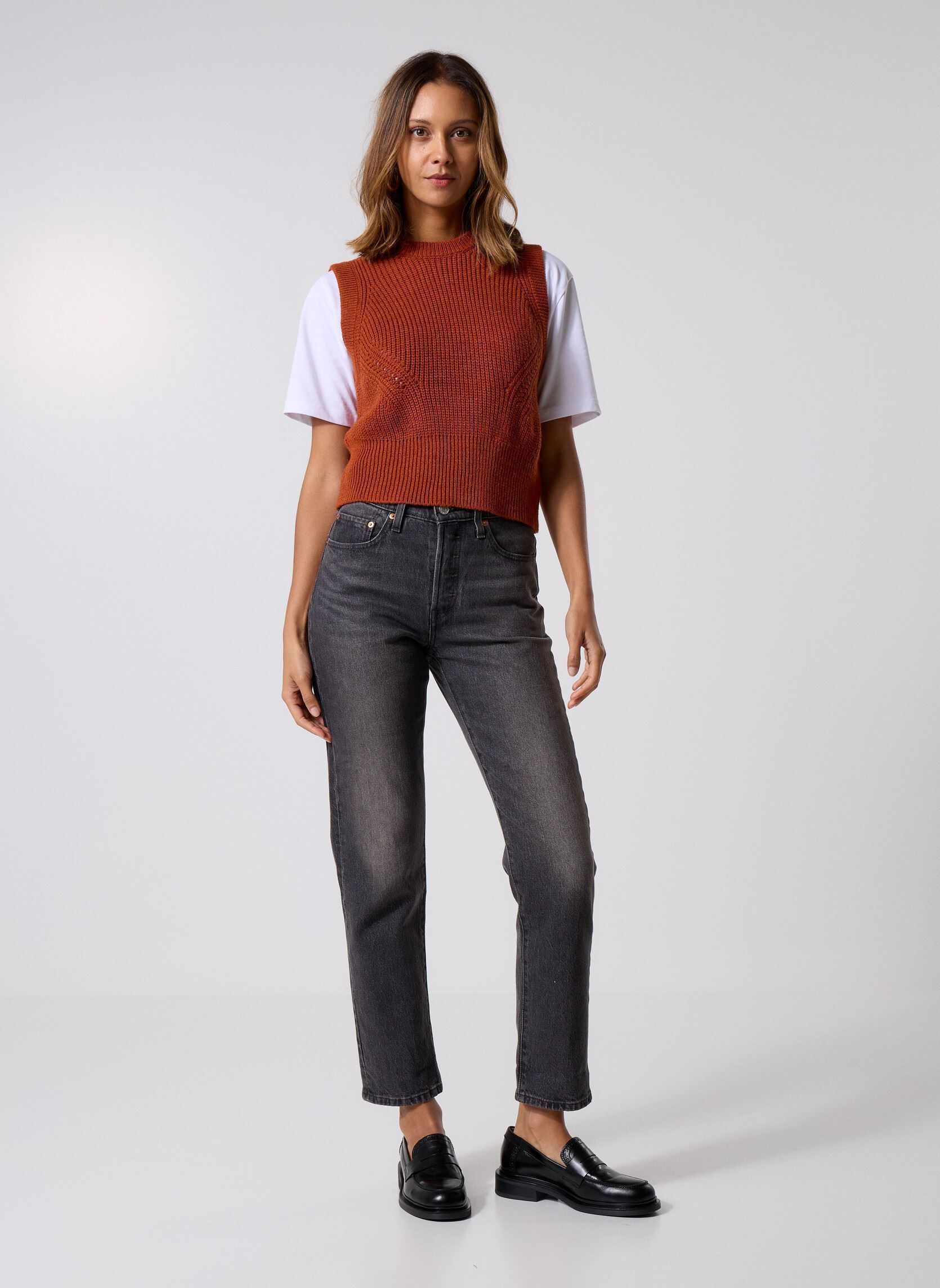 Pulls FK-PU-EBIME femme orange La Fée Maraboutée Pulls FK-PU-EBIME femme orange Rouille