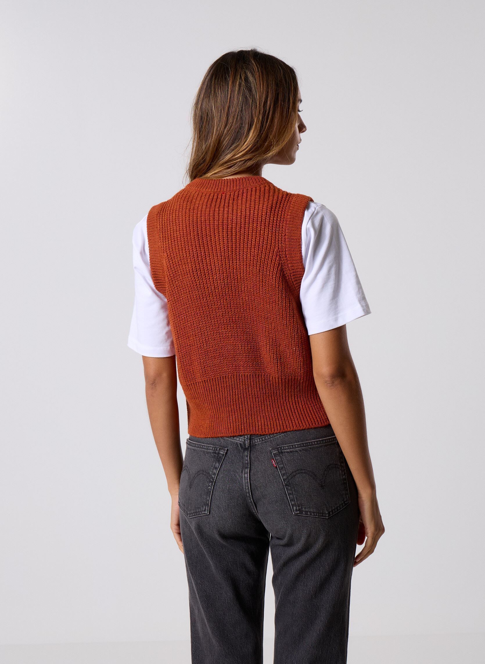 Pulls FK-PU-EBIME femme orange La Fée Maraboutée Pulls FK-PU-EBIME femme orange Rouille
