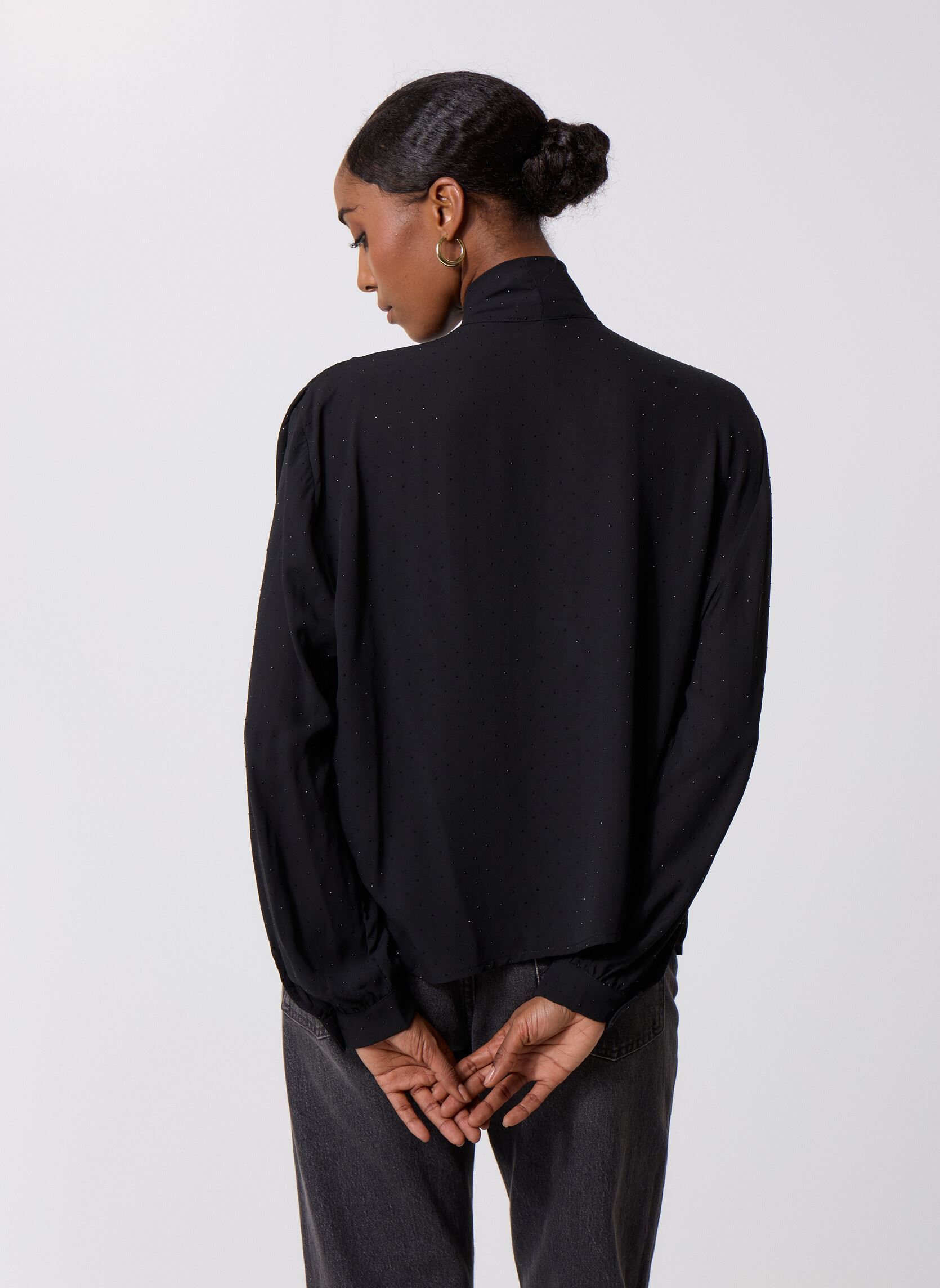 Blouses met lange mouwen FK-TO-ESMEE-S dames zwart La Fée Maraboutée Blouses met lange mouwen FK-TO-ESMEE-S dames zwart NOIR