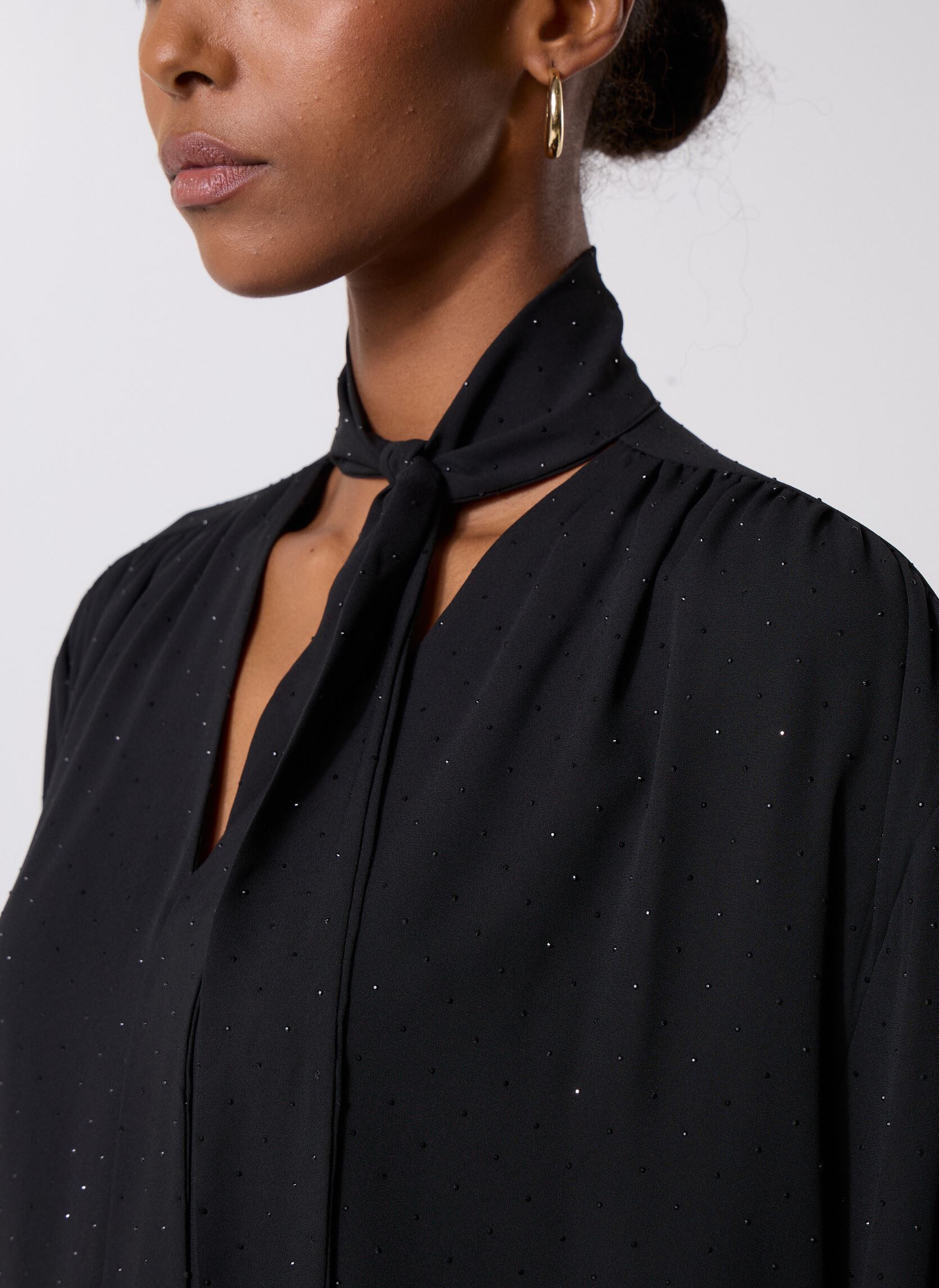 Blouses met lange mouwen FK-TO-ESMEE-S dames zwart La Fée Maraboutée Blouses met lange mouwen FK-TO-ESMEE-S dames zwart NOIR