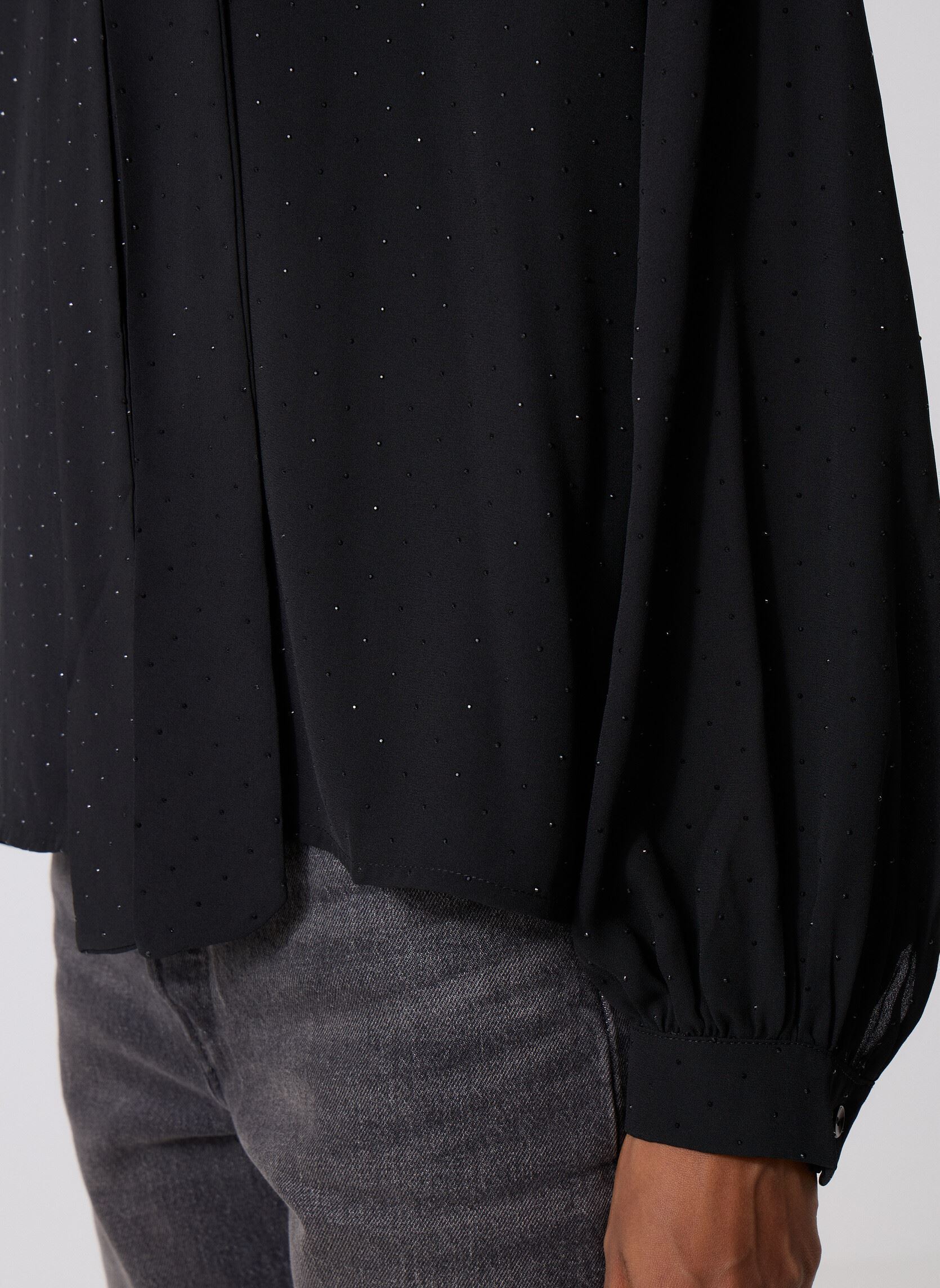 Blouses met lange mouwen FK-TO-ESMEE-S dames zwart La Fée Maraboutée Blouses met lange mouwen FK-TO-ESMEE-S dames zwart NOIR