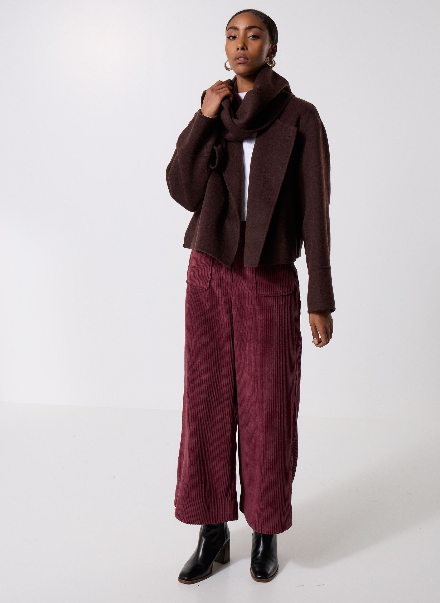 Weite Hosen FK-PA-ELGA-V damen bordeaux La Fée Maraboutée Weite Hosen FK-PA-ELGA-V damen bordeaux Myrthe