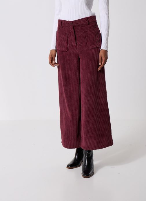 La Fée Maraboutée Pantalons larges FK-PA-ELGA-V femme bordeaux