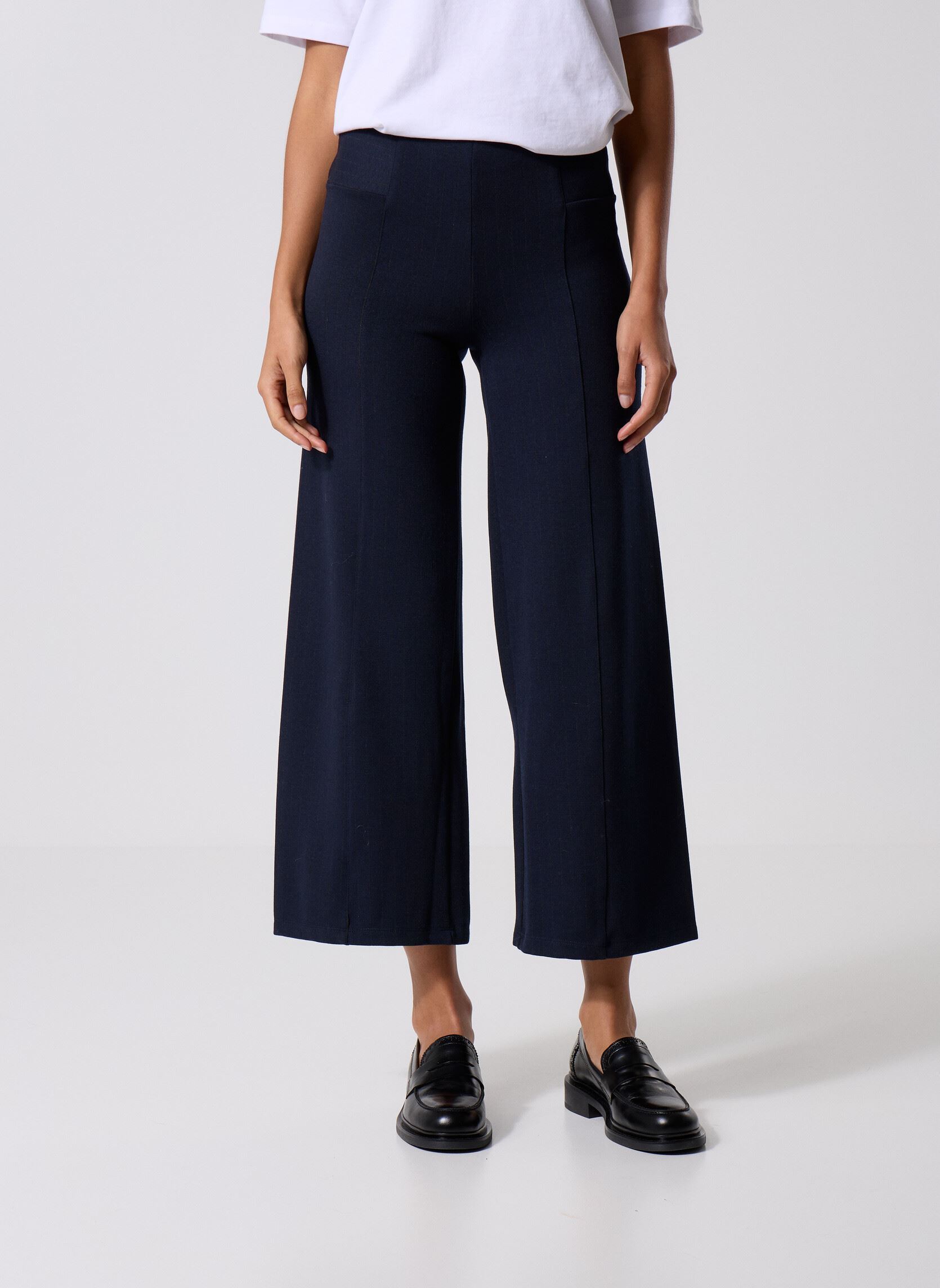 Pantalons droit FK-PA-EMIORA-R femme bleu La Fée Maraboutée Pantalons droit FK-PA-EMIORA-R femme bleu NAVY