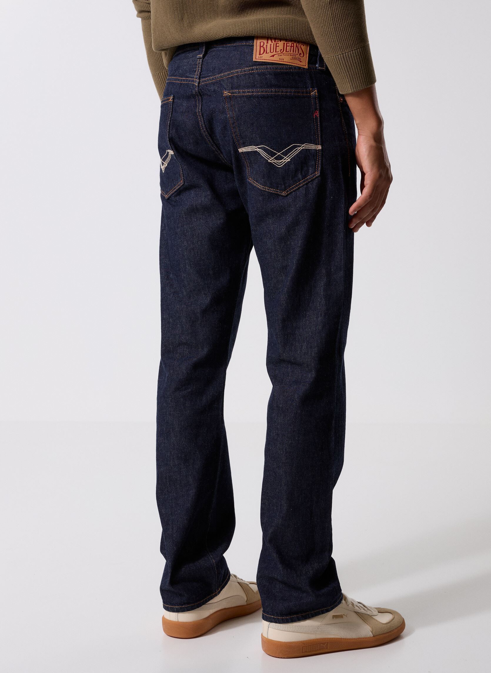 Jeans droit Pantalon DENIM DERYCK COUPE REGULAR Roya homme bleu Replay Jeans droit Pantalon DENIM DERYCK COUPE REGULAR Roya homme bleu Dark Blue