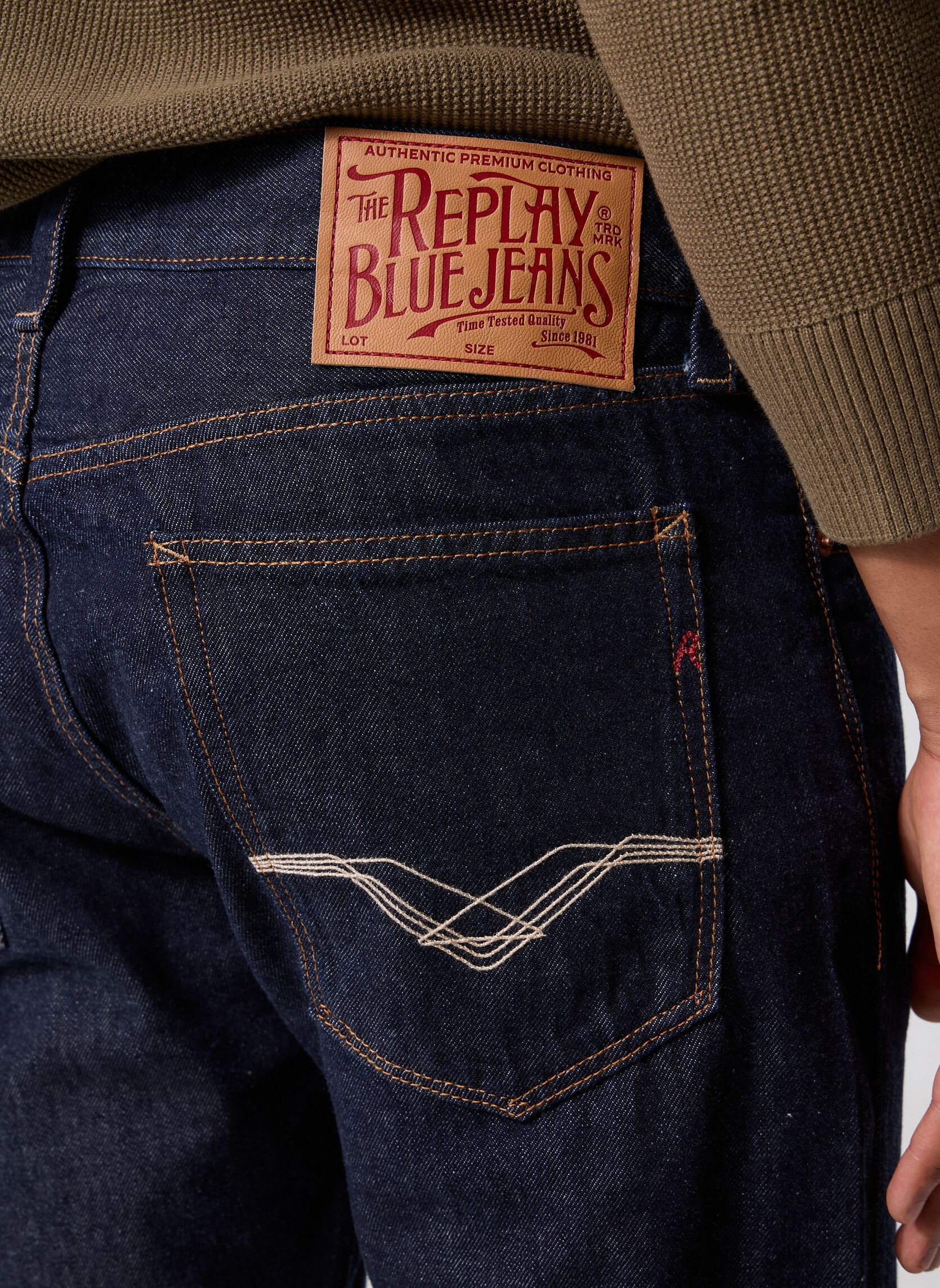 Jeans droit Pantalon DENIM DERYCK COUPE REGULAR Roya homme bleu Replay Jeans droit Pantalon DENIM DERYCK COUPE REGULAR Roya homme bleu Dark Blue