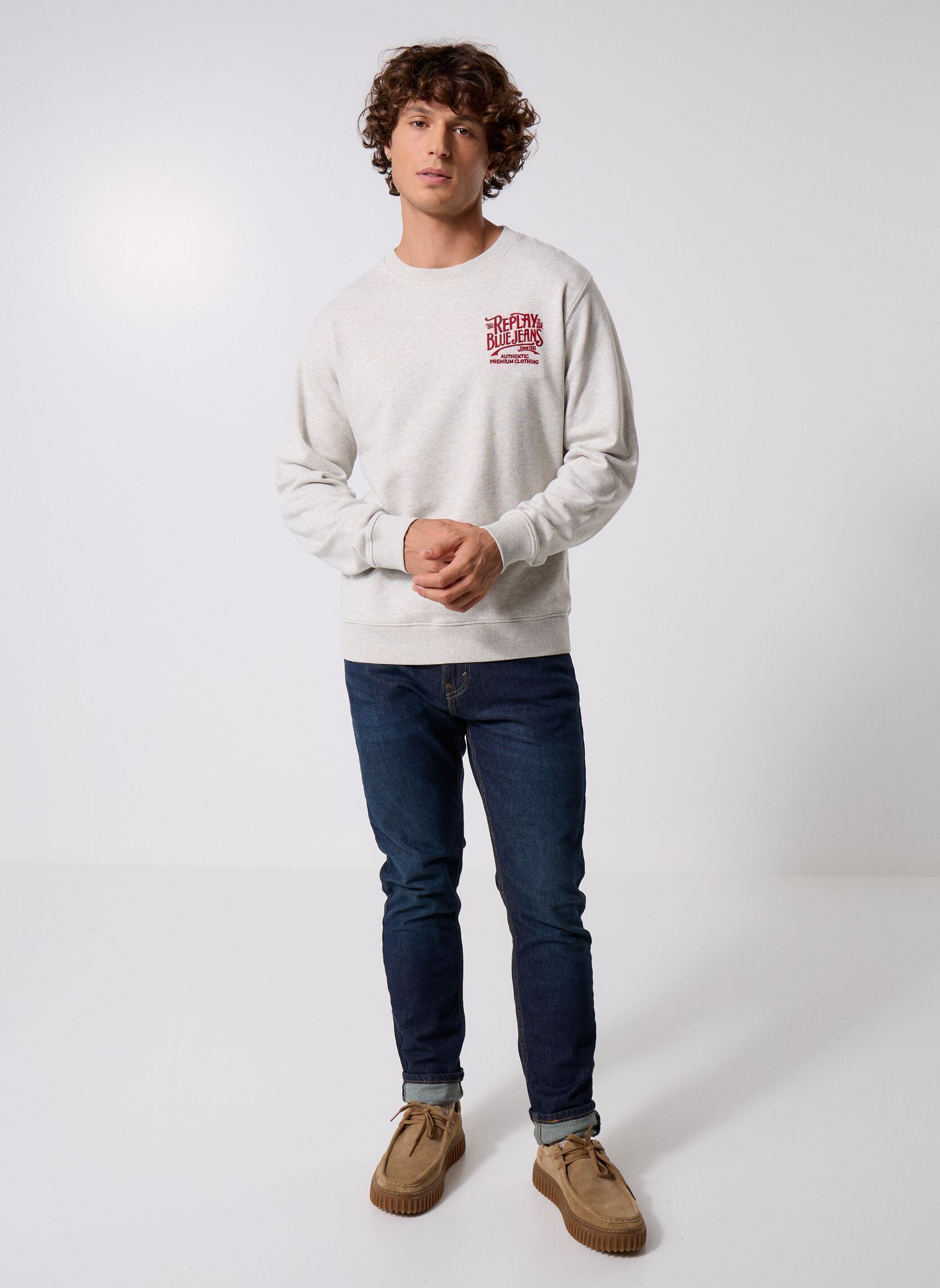 Sweatshirts Mesh Royal Eagle COUPE REGULAR herren grau Replay Sweatshirts Mesh Royal Eagle COUPE REGULAR herren grau LIGHT GREY MELANGE