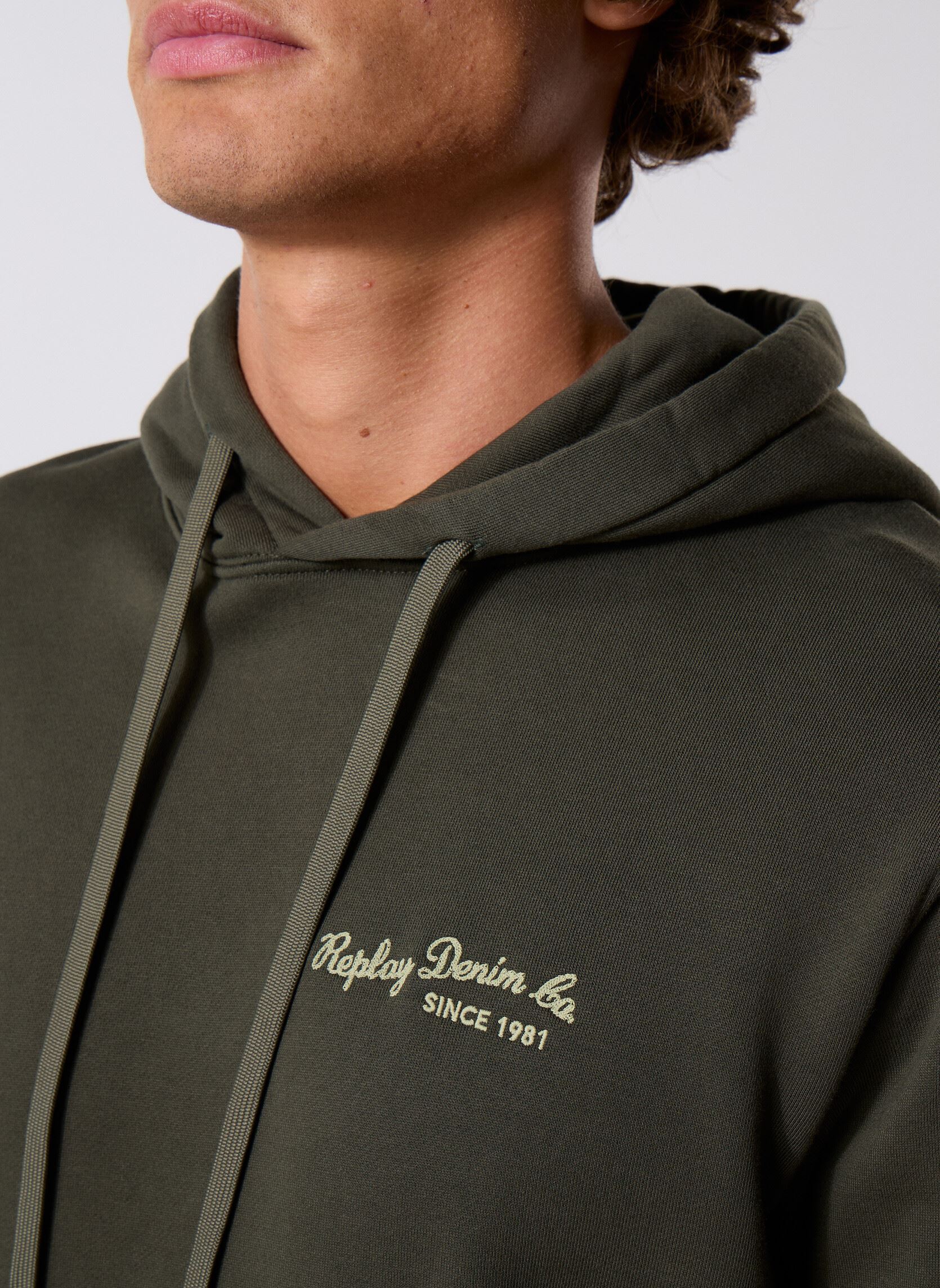 Sweats à capuche Mesh COUPE REGULAR homme vert Replay Sweats à capuche Mesh COUPE REGULAR homme vert MILITARY GREEN