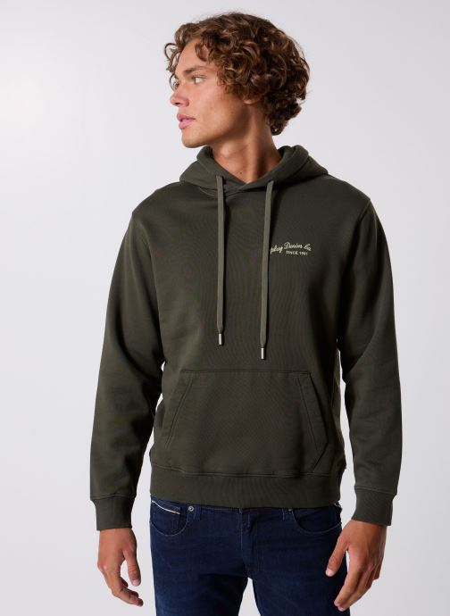 Replay Sweats à capuche Mesh COUPE REGULAR homme vert