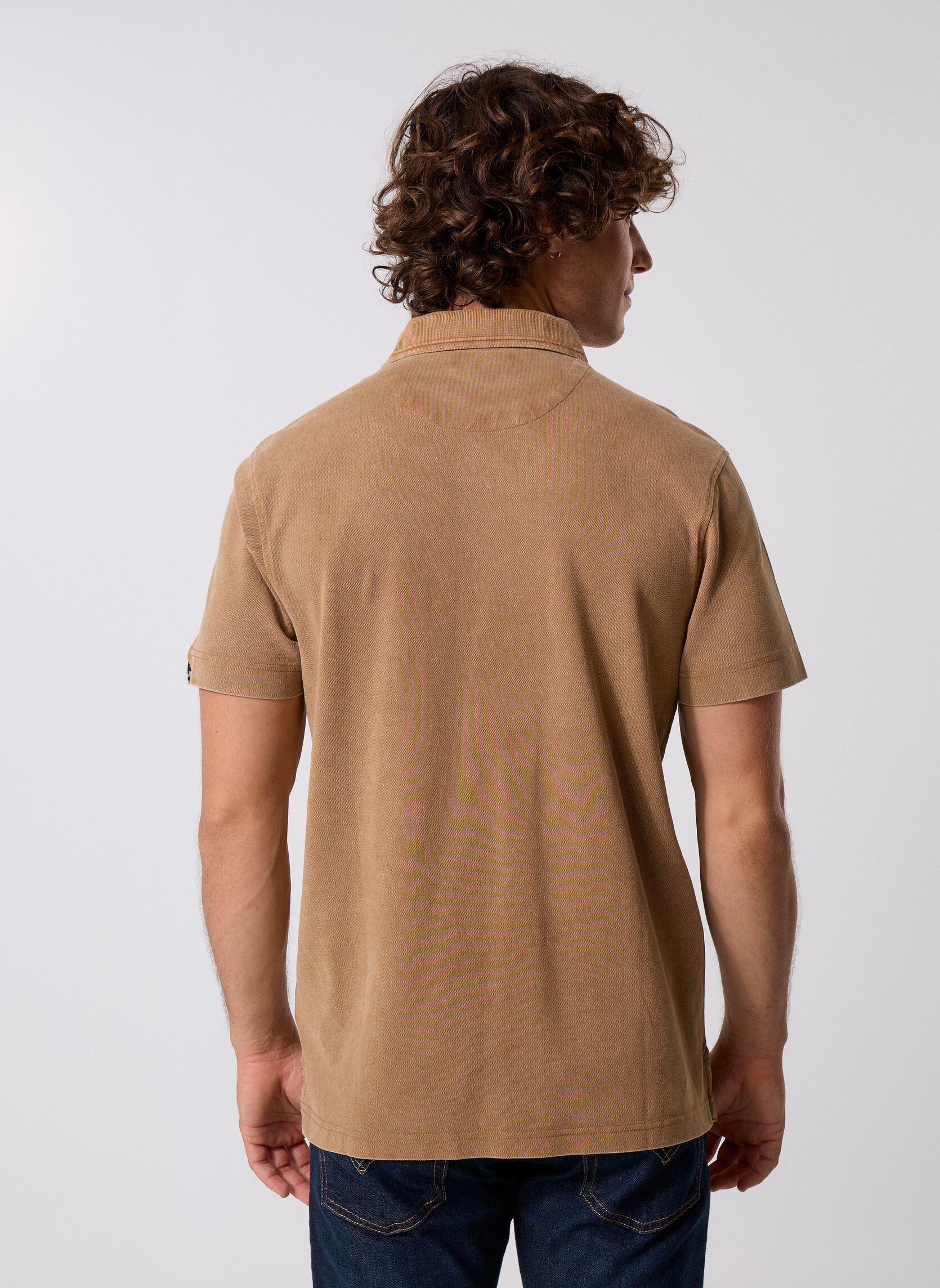 Polos manches courtes Polo MARBLE DYED COTTON PIQUET COUPE REG homme marron Replay Polos manches courtes Polo MARBLE DYED COTTON PIQUET COUPE REG homme marron BRANDY