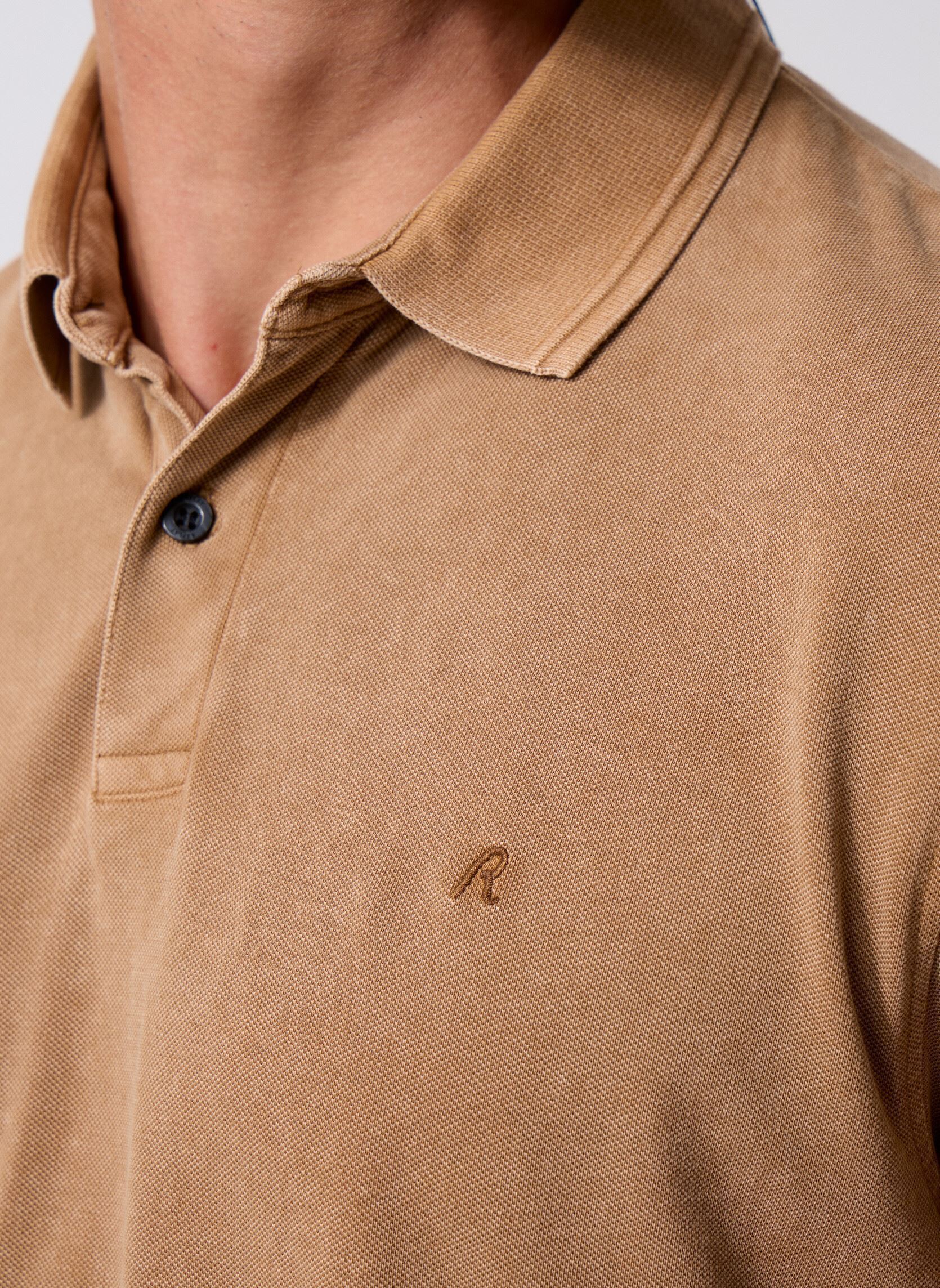 Polos manches courtes Polo MARBLE DYED COTTON PIQUET COUPE REG homme marron Replay Polos manches courtes Polo MARBLE DYED COTTON PIQUET COUPE REG homme marron BRANDY