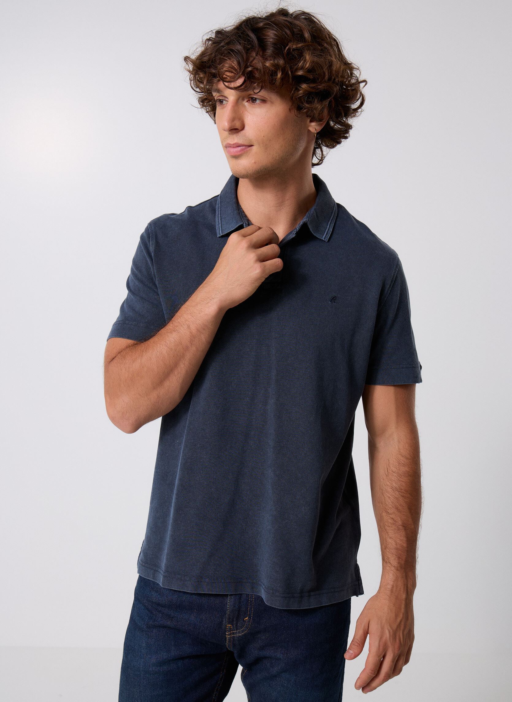 Vêtements Replay Polo MARBLE DYED COTTON PIQUET COUPE REGULAR pour Accessoires