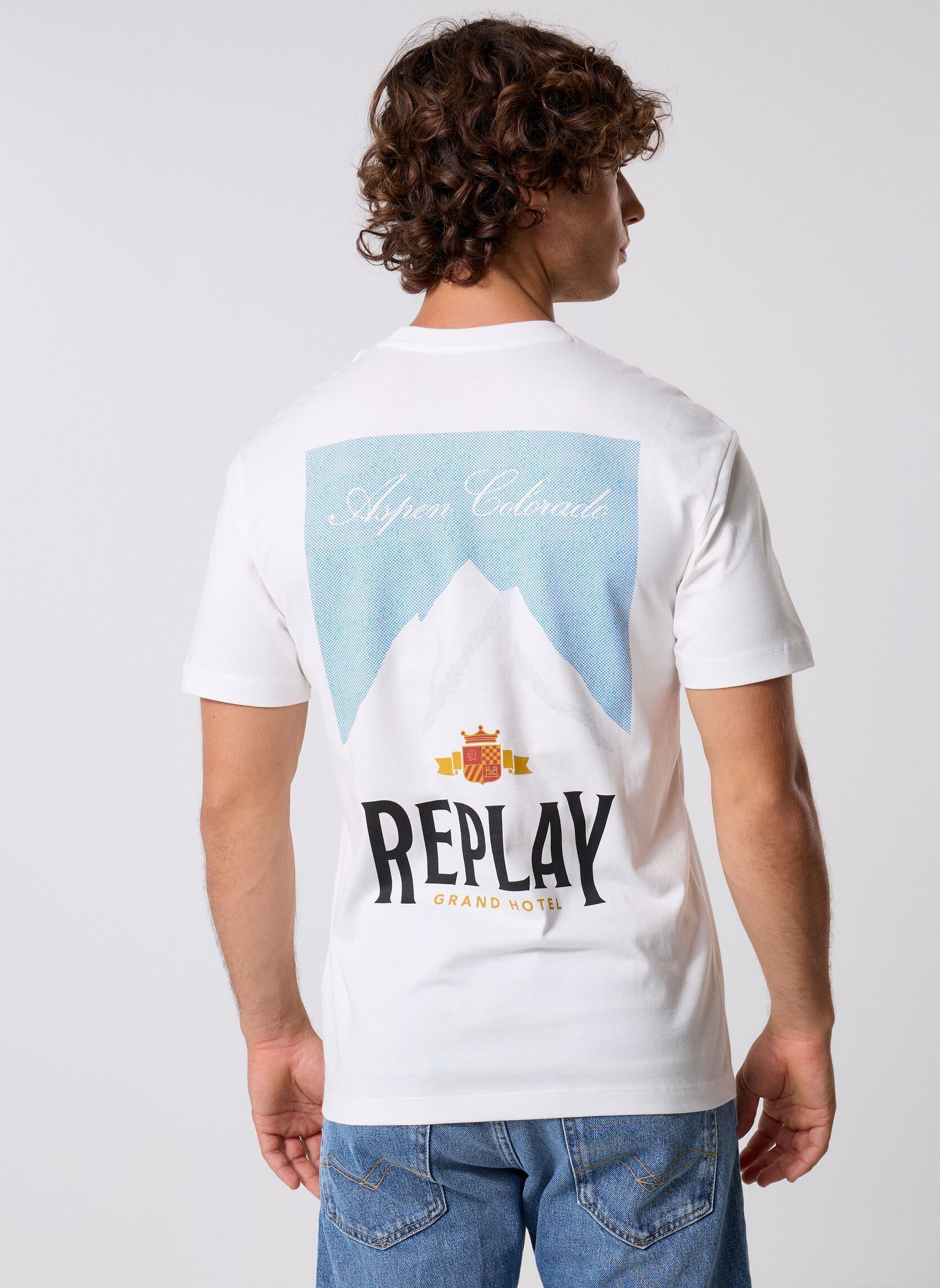 Tee-shirts manches courtes TShirt PIECE DYED HEAVY COTTON JERSEY CO homme blanc Replay Tee-shirts manches courtes TShirt PIECE DYED HEAVY COTTON JERSEY CO homme blanc NATURAL WHITE