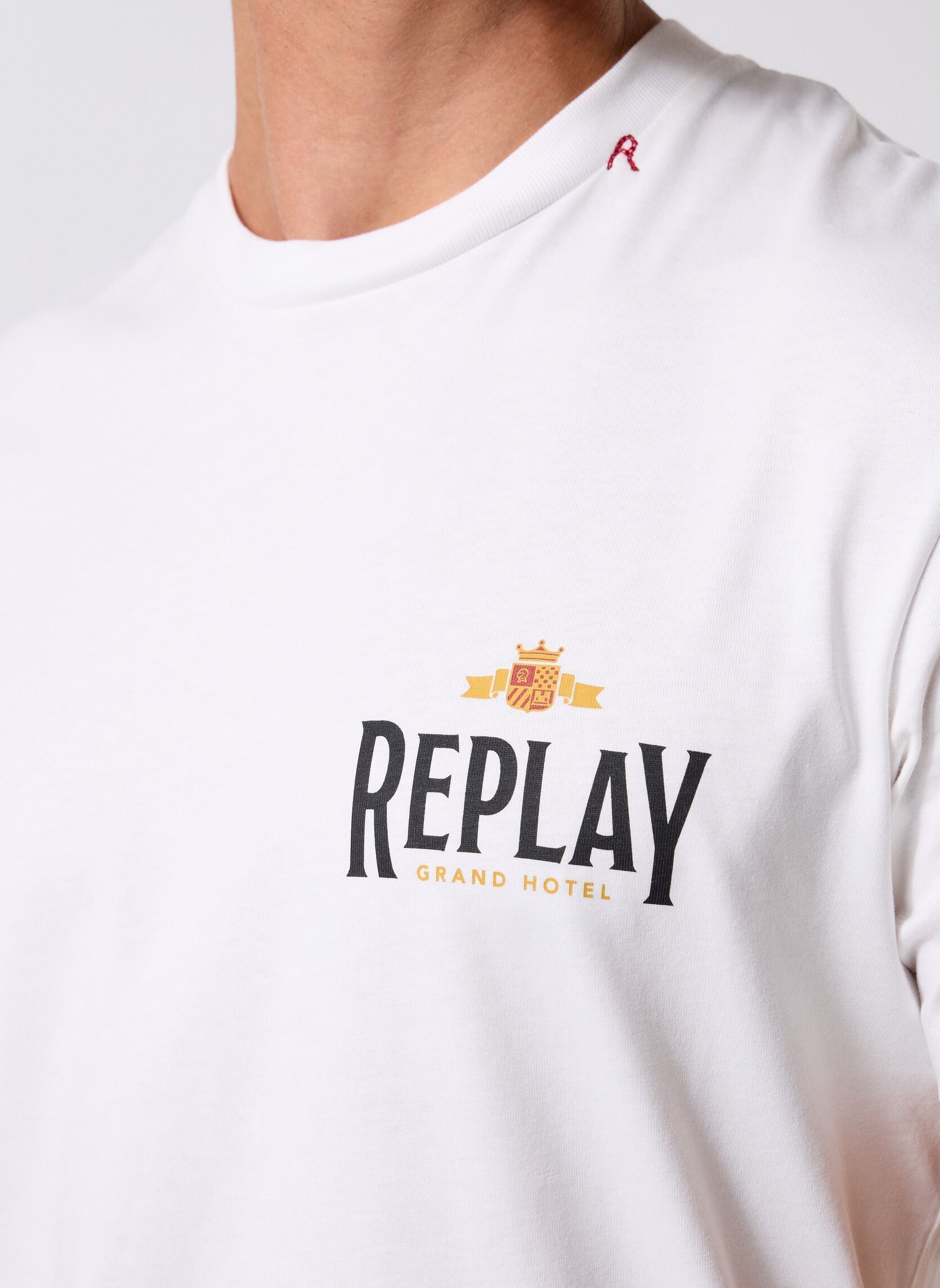 Tee-shirts manches courtes TShirt PIECE DYED HEAVY COTTON JERSEY CO homme blanc Replay Tee-shirts manches courtes TShirt PIECE DYED HEAVY COTTON JERSEY CO homme blanc NATURAL WHITE