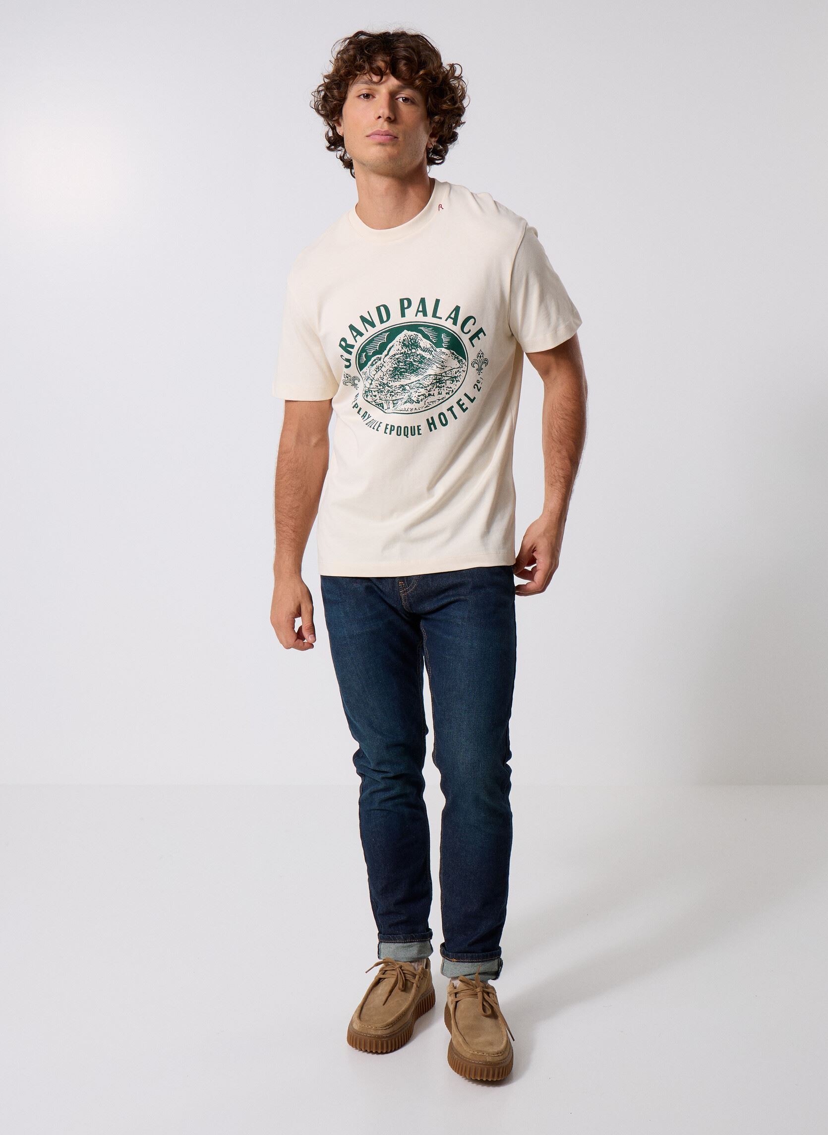 Tee-shirts manches courtes TShirt PIECE DYED HEAVY COTTON JERSEY CO homme blanc Replay Tee-shirts manches courtes TShirt PIECE DYED HEAVY COTTON JERSEY CO homme blanc OFF WHITE