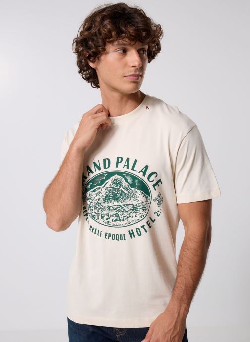 Replay T-shirts met korte mouwen TShirt PIECE DYED HEAVY COTTON JERSEY CO heren wit