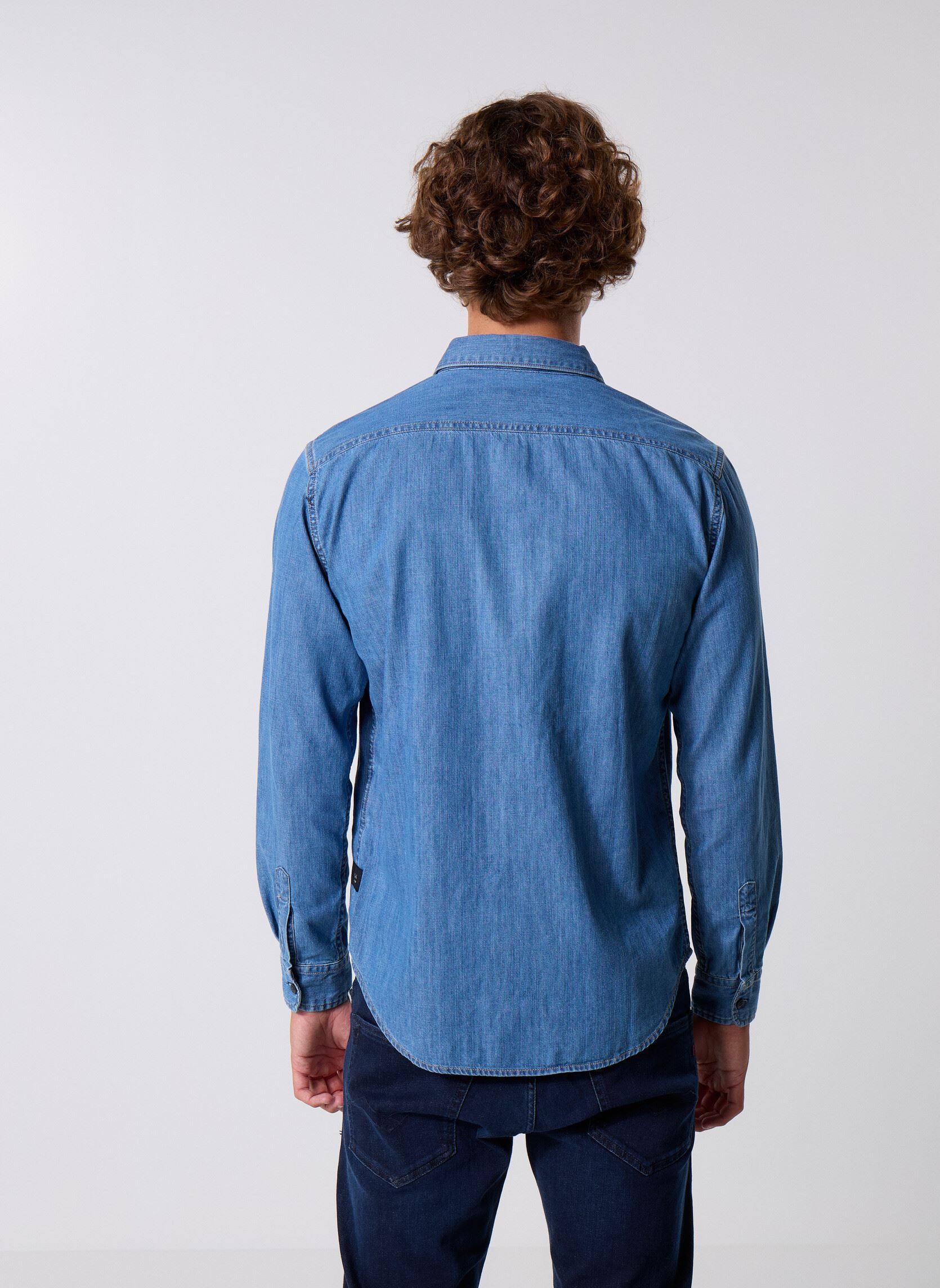 Chemises Chemise 6.5 OZ DEEP BLUE DENIM COUPE Re homme bleu Replay Chemises Chemise 6.5 OZ DEEP BLUE DENIM COUPE Re homme bleu Medium Blue
