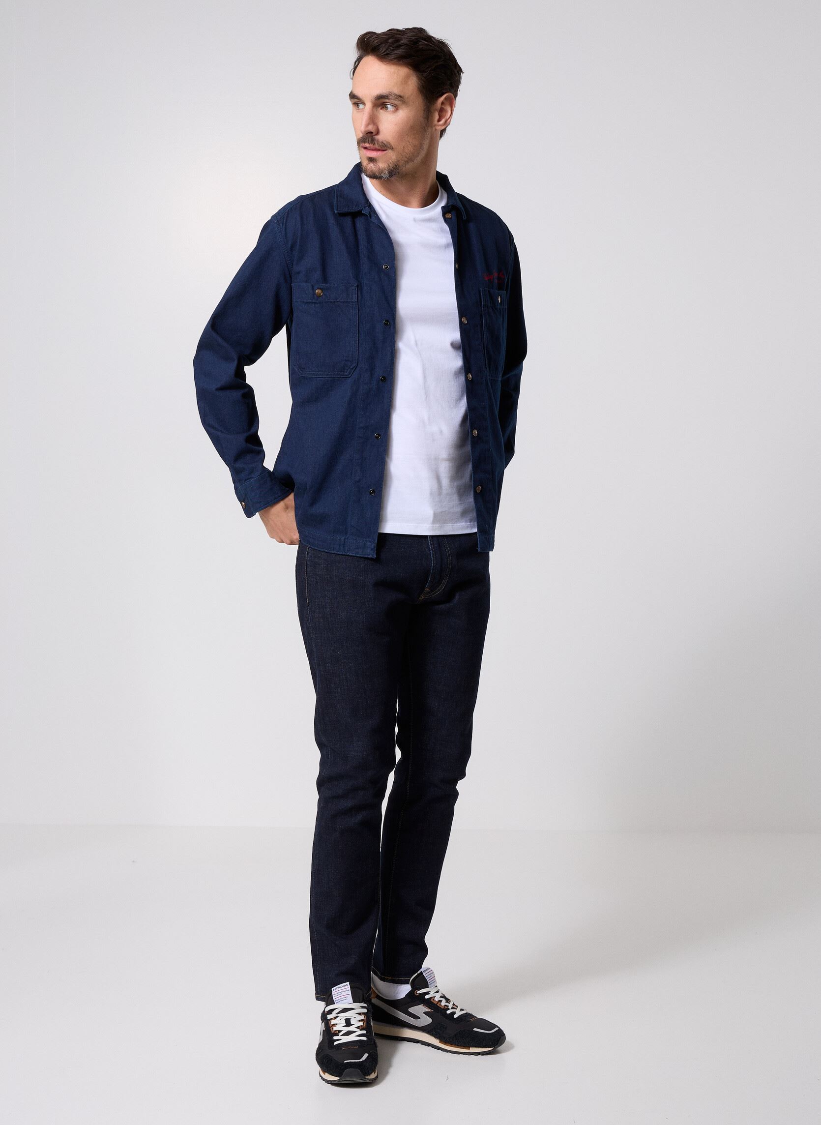 Chemises Chemise 10 OZ COTTON/HEMP INDIGO DENIM homme bleu Replay Chemises Chemise 10 OZ COTTON/HEMP INDIGO DENIM homme bleu DARK BLUE