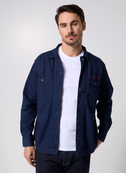 Replay Chemises Chemise 10 OZ COTTON/HEMP INDIGO DENIM homme bleu