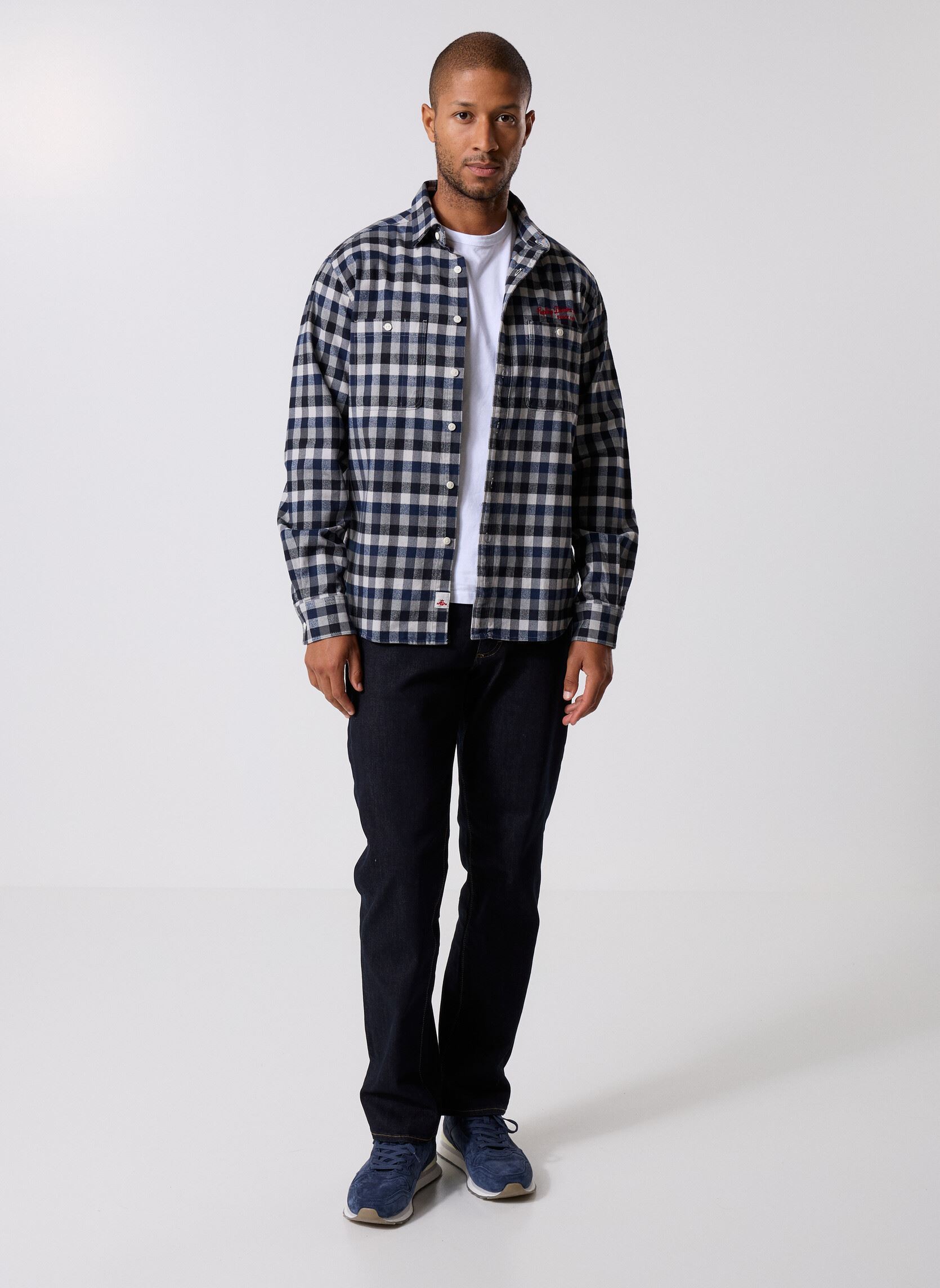 Chemises Chemise COUPE RELAXED homme bleu Replay Chemises Chemise COUPE RELAXED homme bleu BLUE/BLACK/GREY