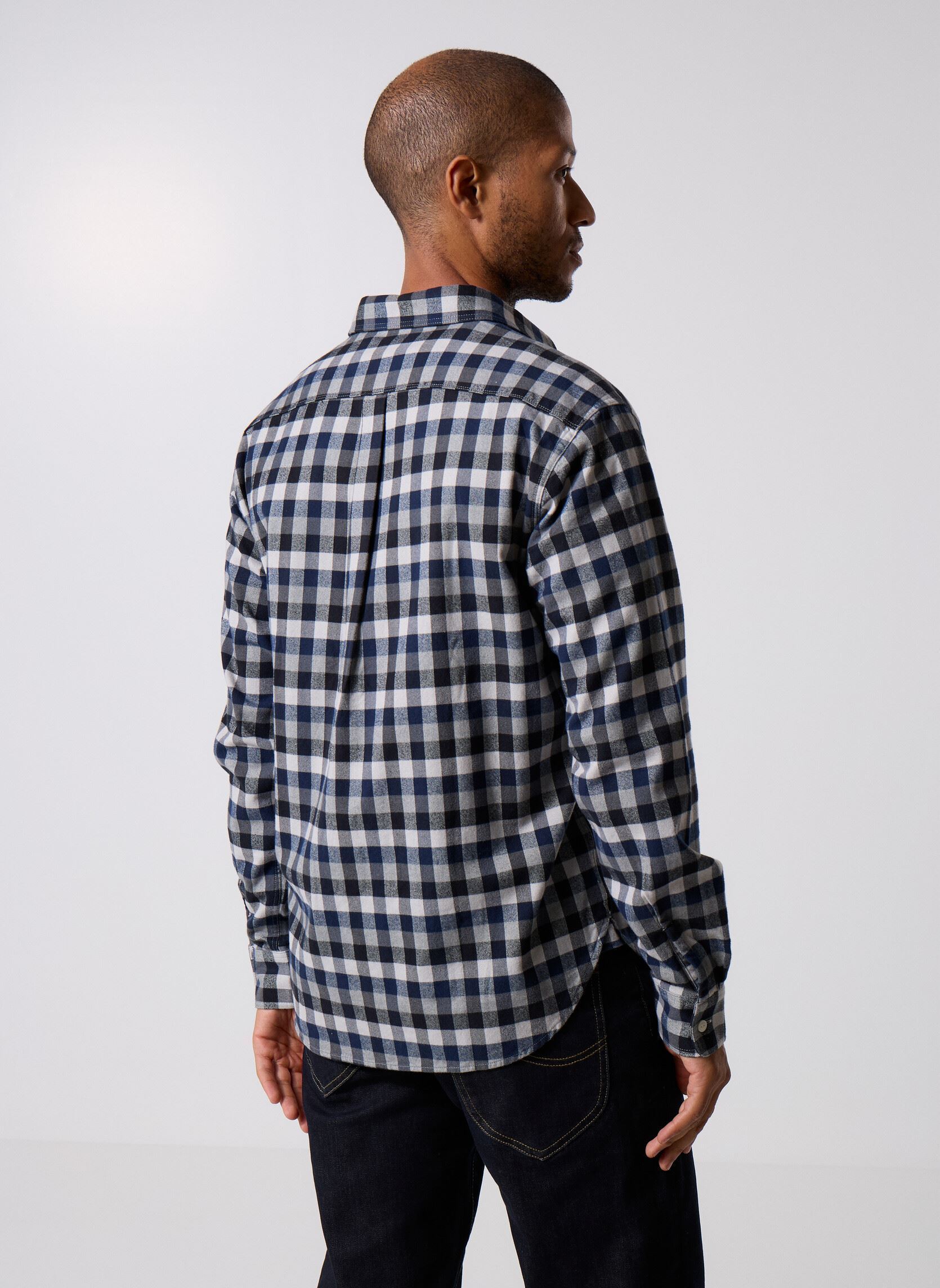 Chemises Chemise COUPE RELAXED homme bleu Replay Chemises Chemise COUPE RELAXED homme bleu BLUE/BLACK/GREY
