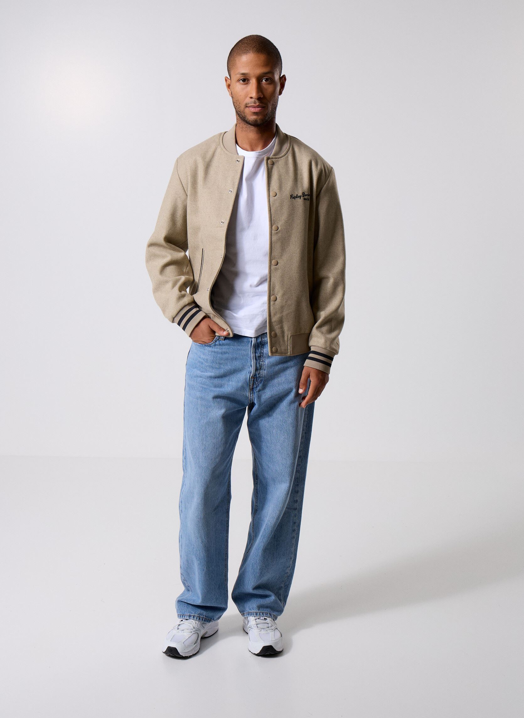 Jacken Blouson COUPE REGULAR herren beige Replay Jacken Blouson COUPE REGULAR herren beige SAND