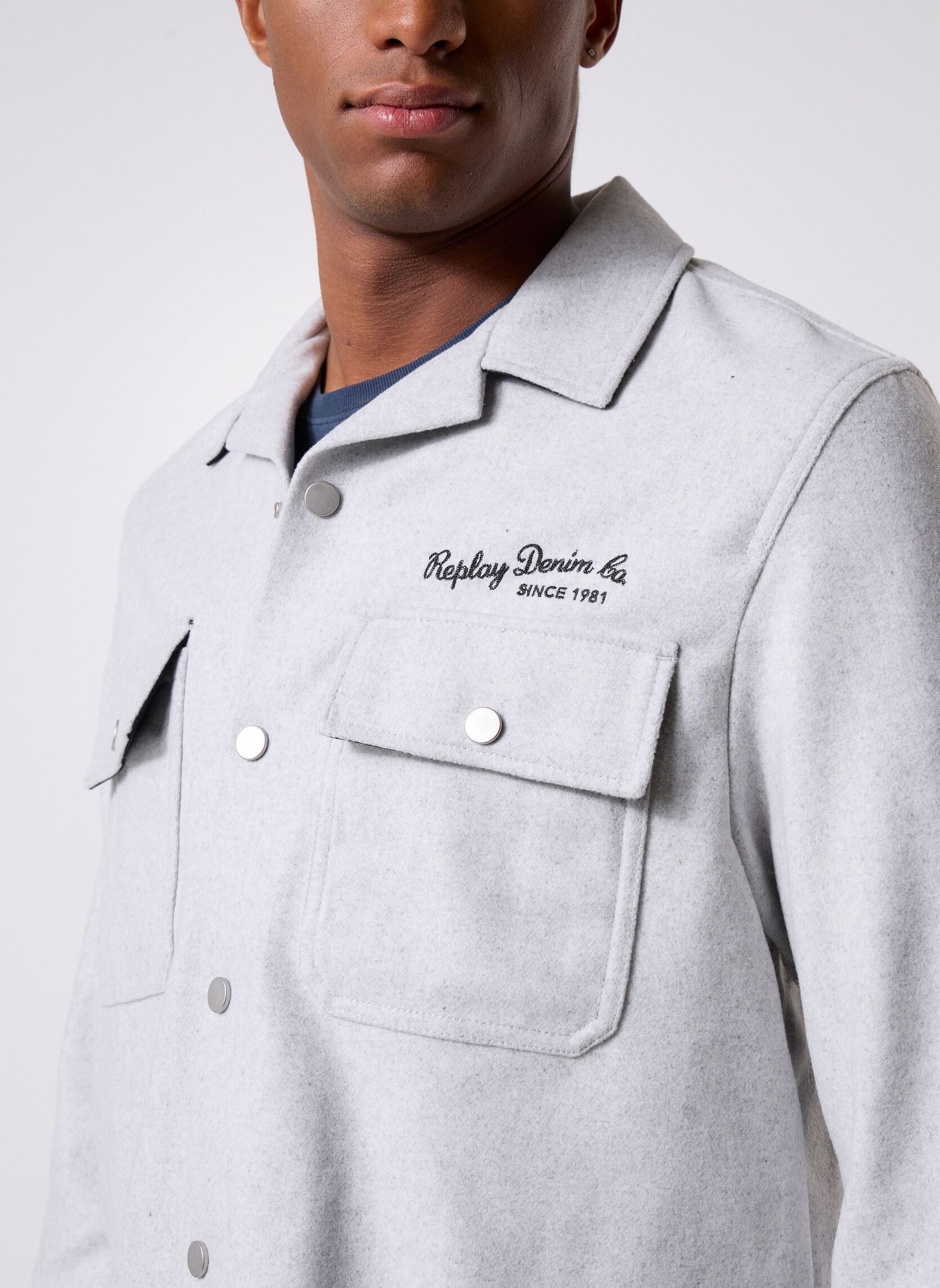Jacken Blouson COUPE REGULAR herren grau Replay Jacken Blouson COUPE REGULAR herren grau MELANGE GREY