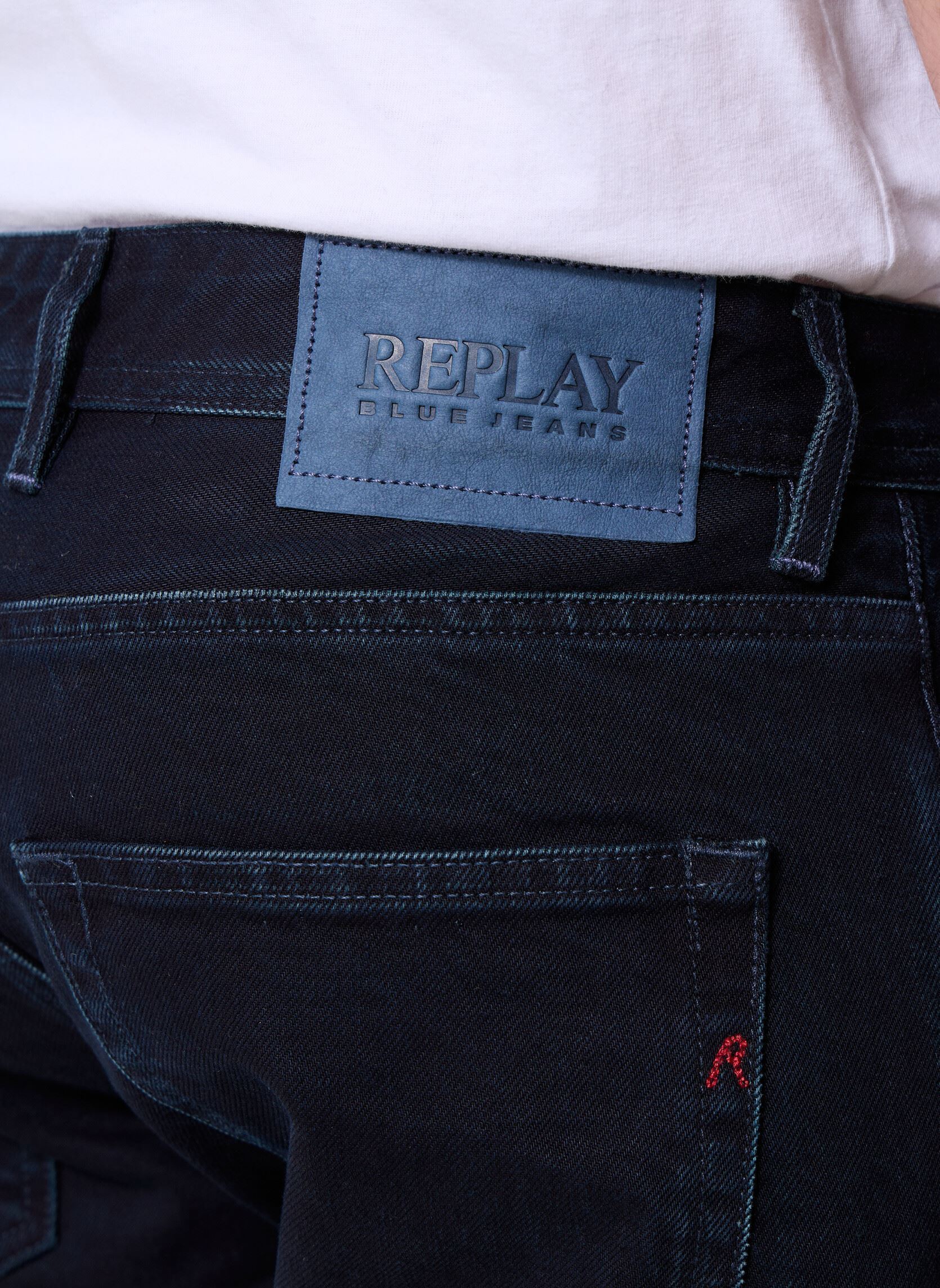 Jeans Pantalon DENIM GROVER COUPE STRAIGHT herren blau Replay Jeans Pantalon DENIM GROVER COUPE STRAIGHT herren blau DARK BLUE