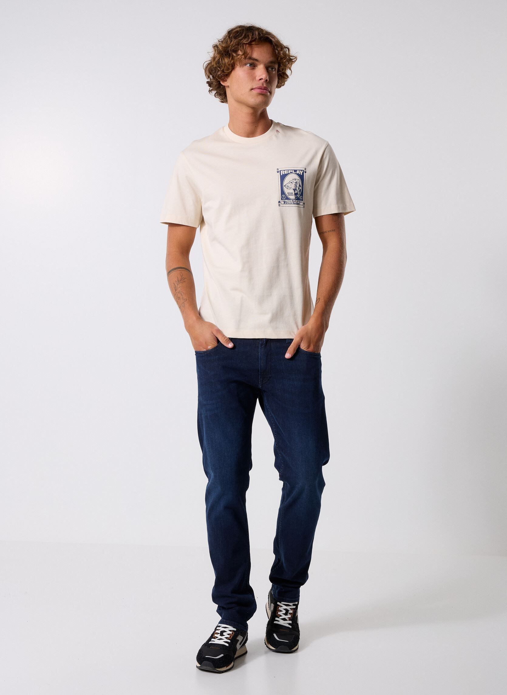 Rechte jeans / Straight Leg Jeans Pantalon DENIM GROVER COUPE STRAIGHT C-S heren blauw Replay Rechte jeans / Straight Leg Jeans Pantalon DENIM GROVER COUPE STRAIGHT C-S heren blauw Dark Blue