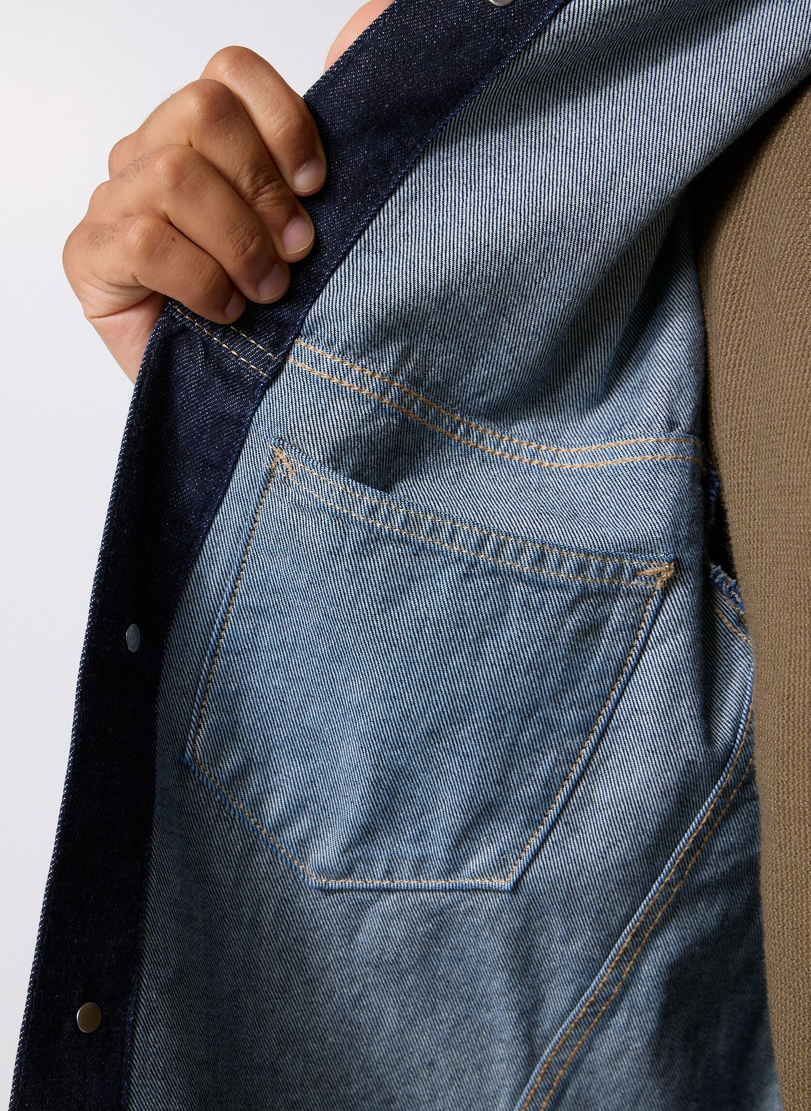 Blousons Blouson 12 OZ RECYCLED INDIGO COTTON DEN homme bleu Replay Blousons Blouson 12 OZ RECYCLED INDIGO COTTON DEN homme bleu DARK BLUE