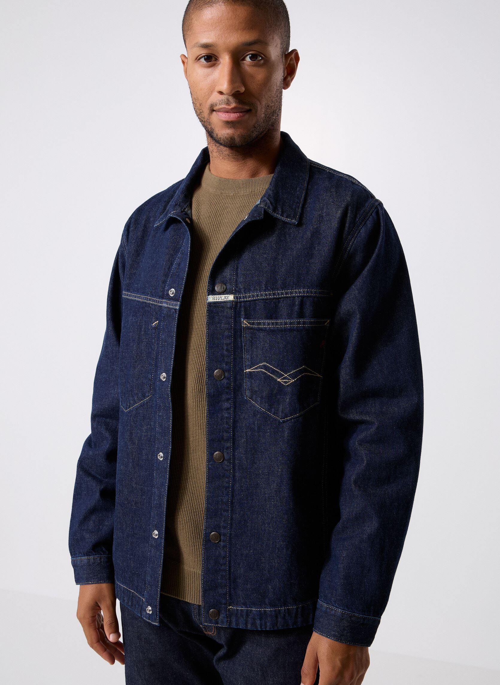 Vêtements Replay Blouson 12 OZ RECYCLED COTTON 9Z1 ECO PLUS COUPE RELAXED REGULAR pour Accessoires