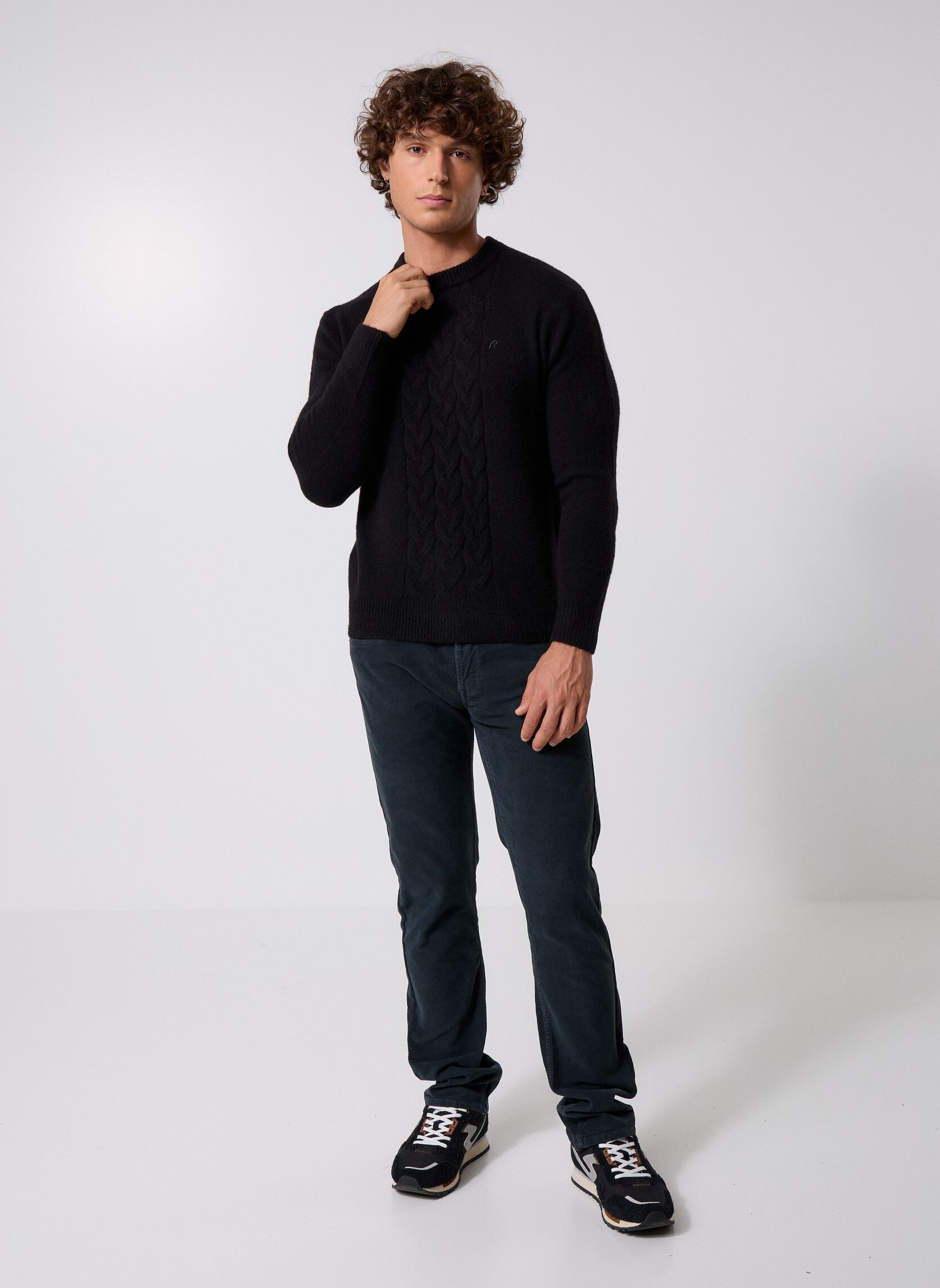 Pullover Maille COUPE REGULAR herren schwarz Replay Pullover Maille COUPE REGULAR herren schwarz BLACK