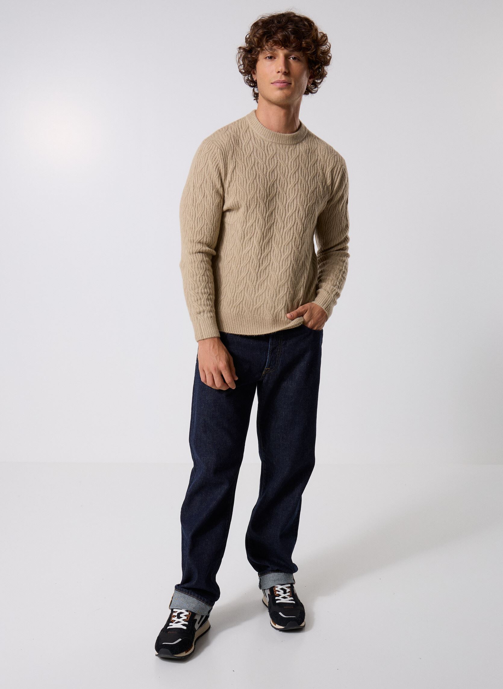 Pulls Maille COUPE REGULAR homme beige Replay Pulls Maille COUPE REGULAR homme beige SAND
