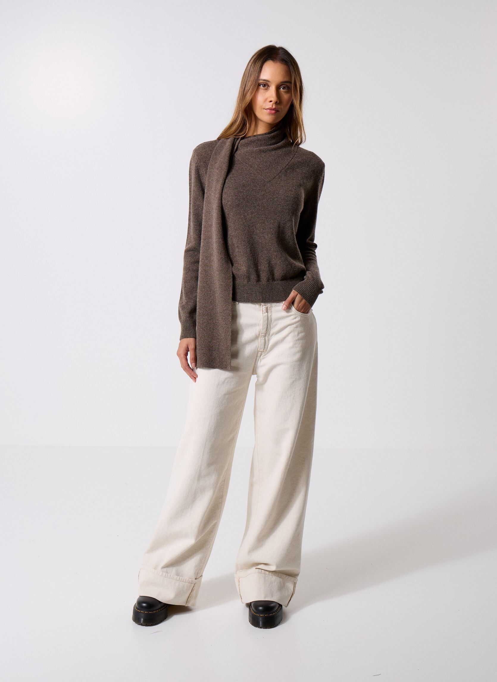 Pullover Maille COUPE REGULAR damen braun Replay Pullover Maille COUPE REGULAR damen braun WOOD