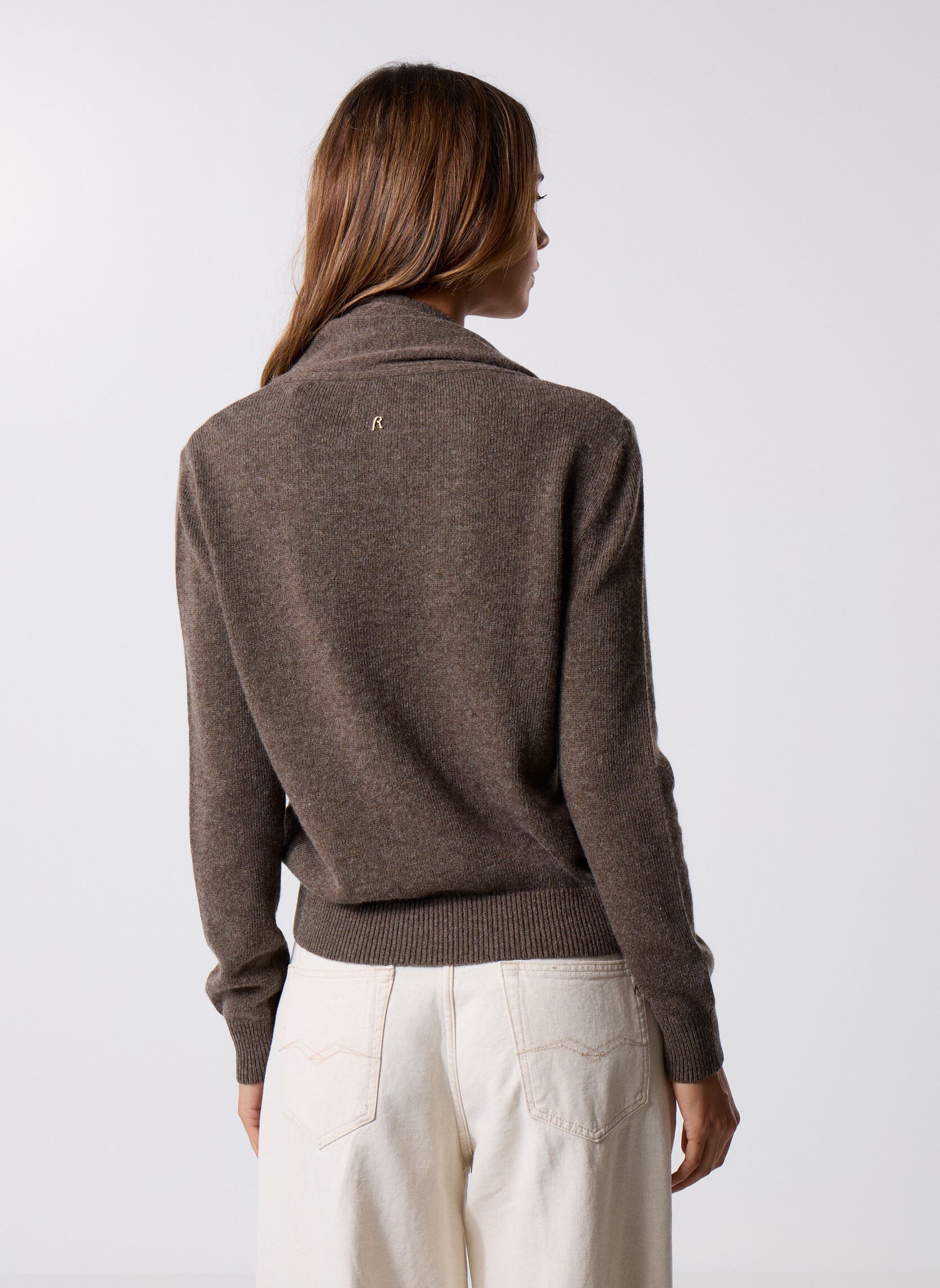 Pullover Maille COUPE REGULAR damen braun Replay Pullover Maille COUPE REGULAR damen braun WOOD