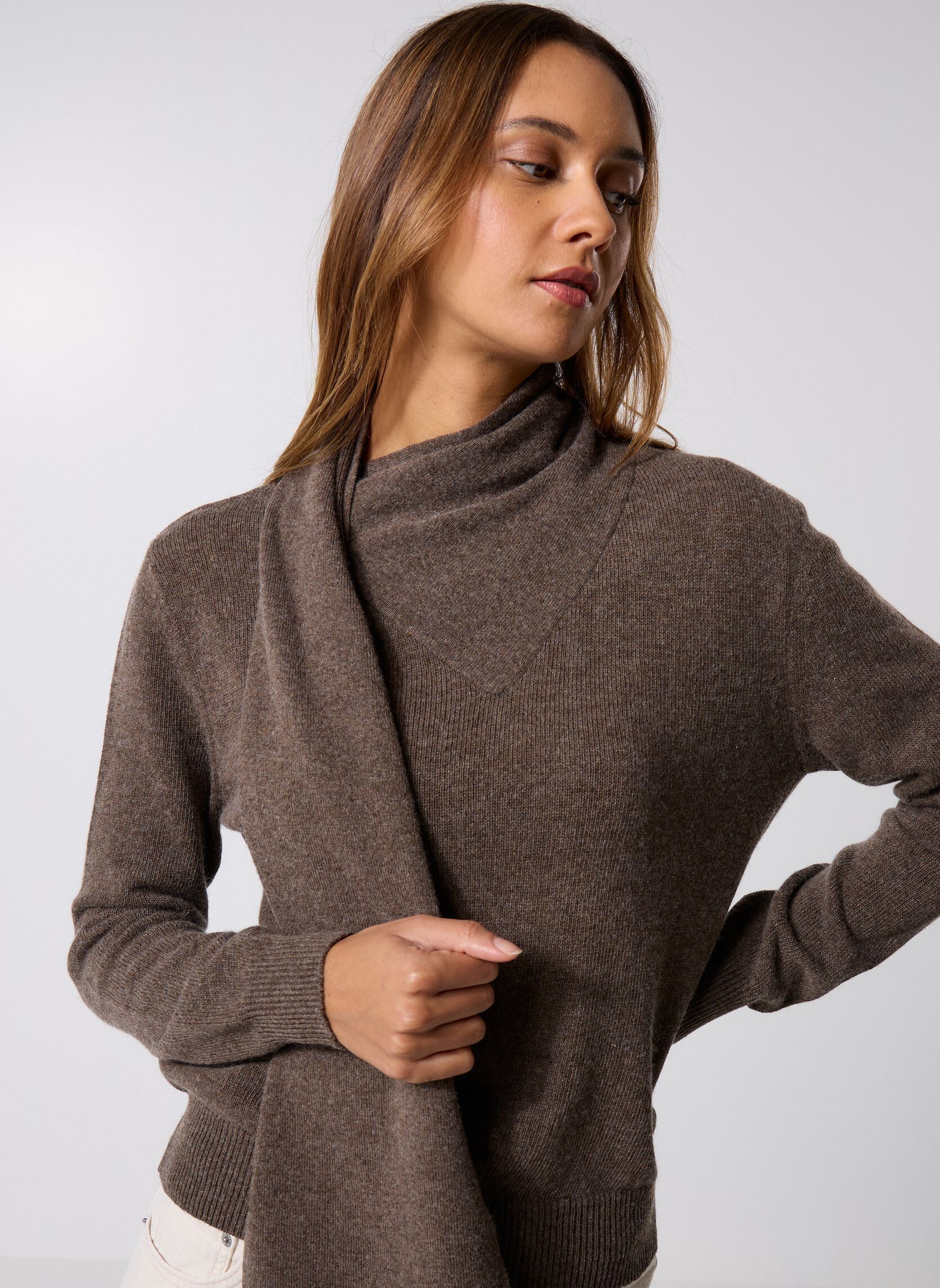 Pullover Maille COUPE REGULAR damen braun Replay Pullover Maille COUPE REGULAR damen braun WOOD