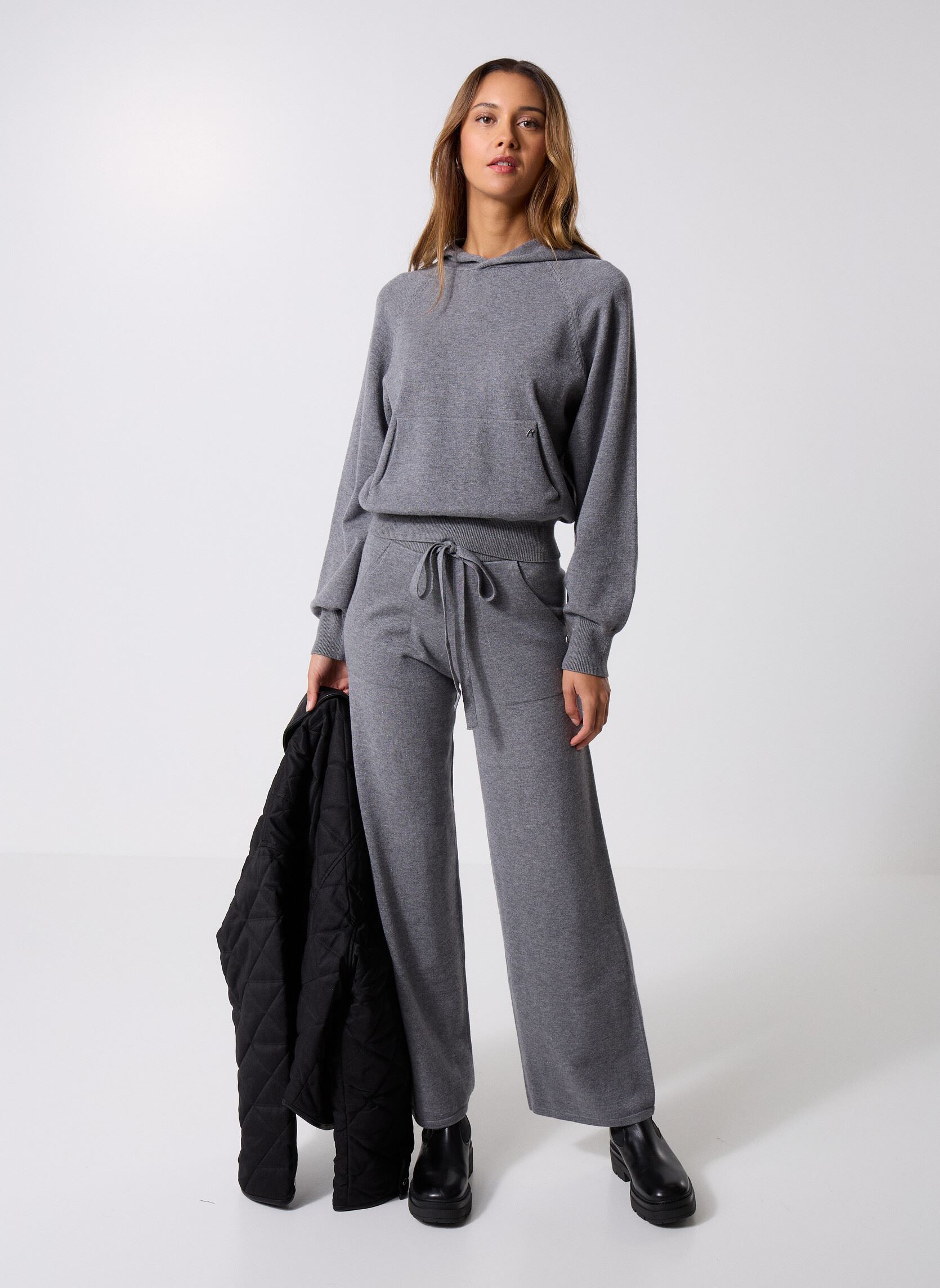 Pantalons larges Pantalon COUPE REGULAR femme gris Replay Pantalons larges Pantalon COUPE REGULAR femme gris IRON MELANGE