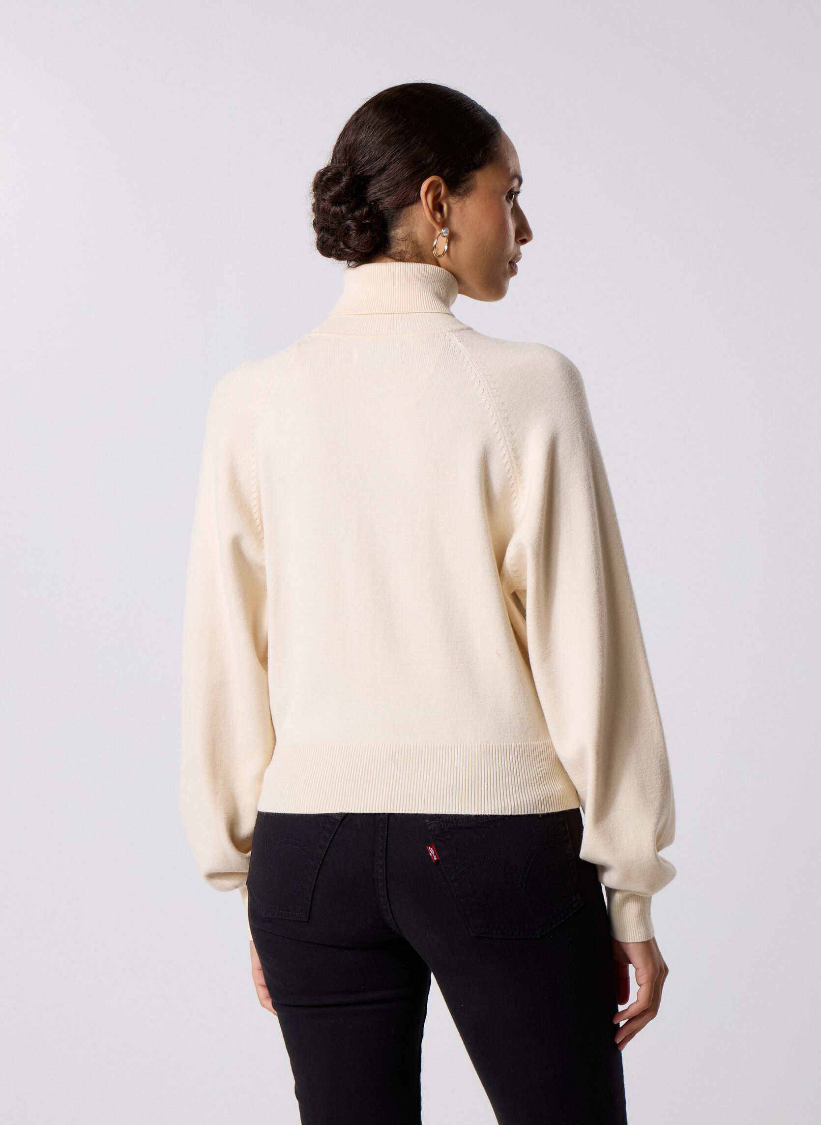 Hoodies Maille COUPE OVER dames wit Replay Hoodies Maille COUPE OVER dames wit WINTER WHITE