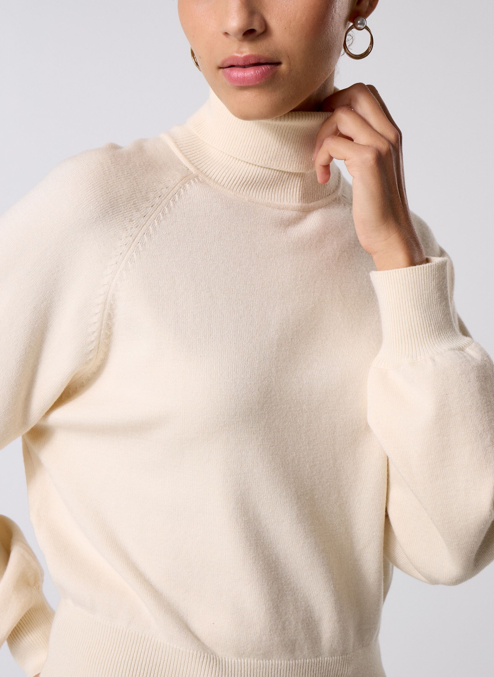 Hoodies Maille COUPE OVER dames wit Replay Hoodies Maille COUPE OVER dames wit WINTER WHITE