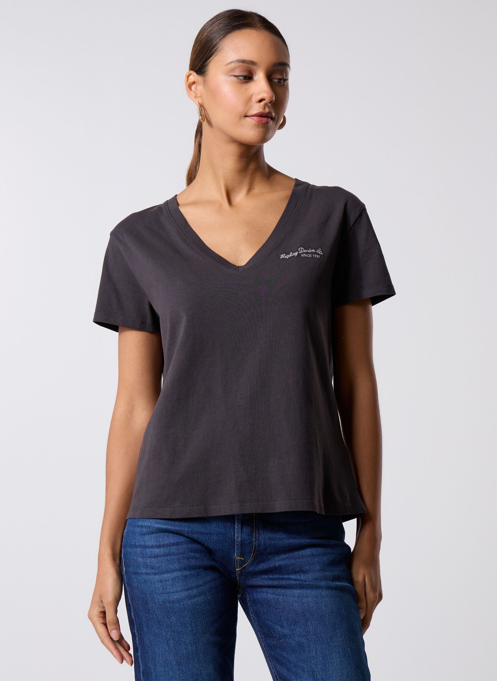 Vêtements Replay TShirt G. DYED OPEN END HAND DRY JERSEY COUPE OVER pour