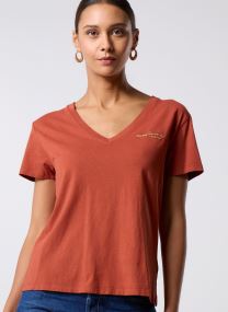 Tee-shirts manches courtes TShirt G. DYED OPEN END HAND DRY JERSEY femme orange Replay Tee-shirts manches courtes TShirt G. DYED OPEN END HAND DRY JERSEY femme orange BRICK BROWN