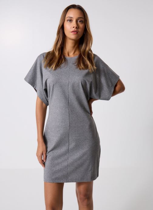 Replay Kleider Habit SILVER LUREX JERSEY COUPE SLIM damen silber