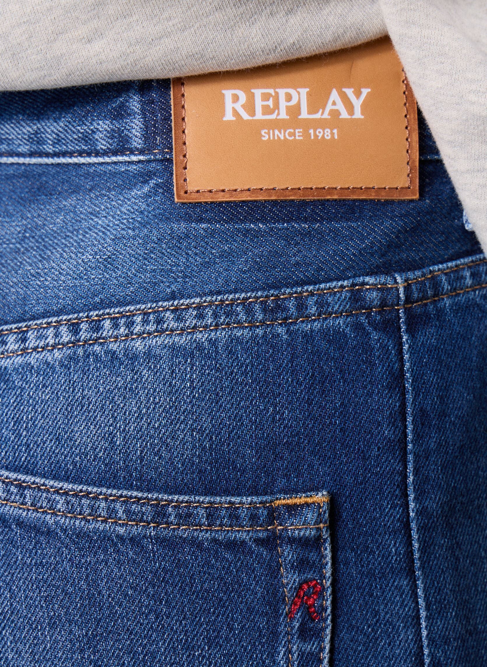 Wijde jeans / Flared Jeans Pantalon DENIM NARJA COUPE BAGGY dames blauw Replay Wijde jeans / Flared Jeans Pantalon DENIM NARJA COUPE BAGGY dames blauw MEDIUM BLUE
