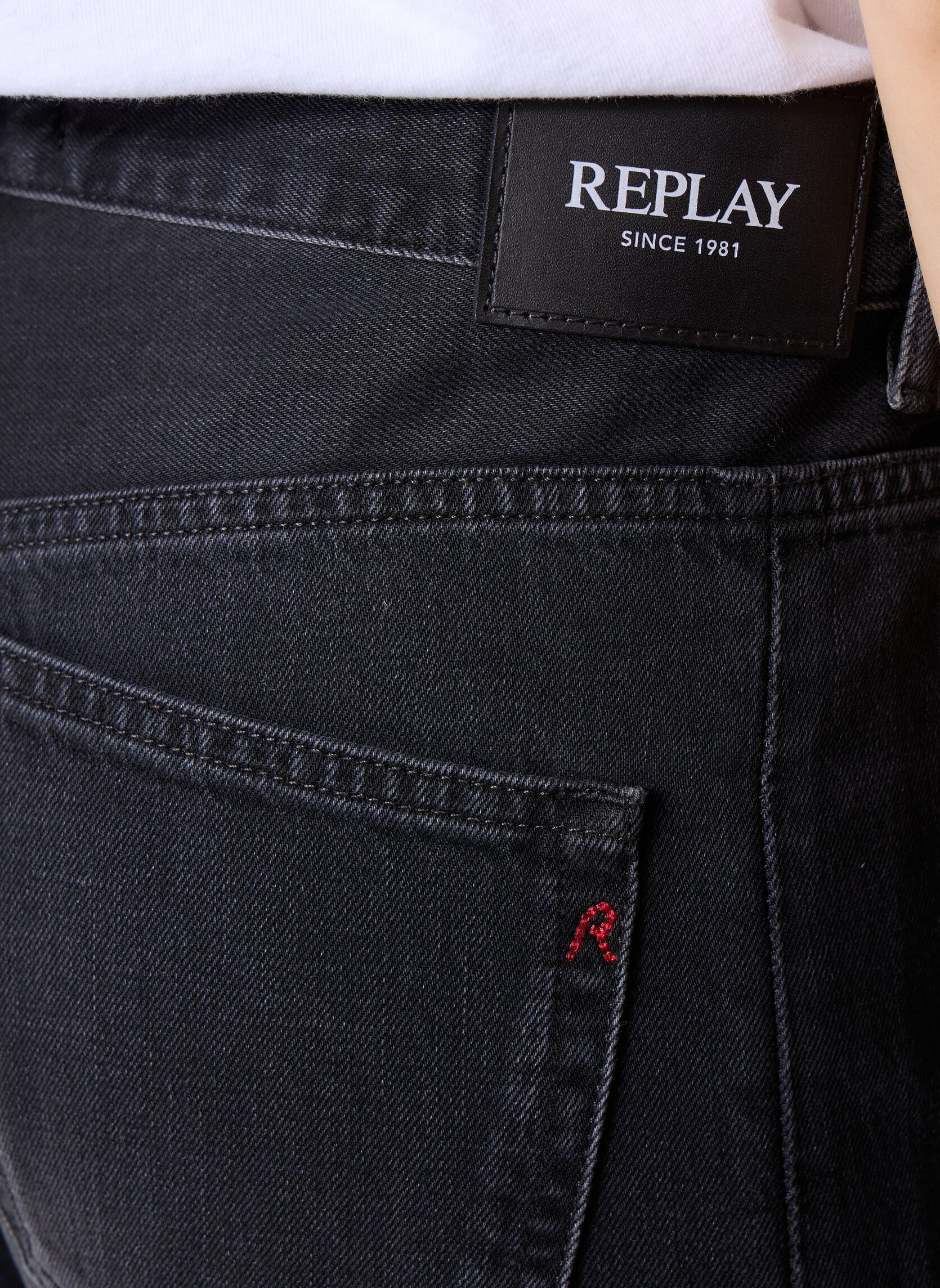 Wijde jeans / Flared Jeans Pantalon DENIM NARJA COUPE BAGGY dames zwart Replay Wijde jeans / Flared Jeans Pantalon DENIM NARJA COUPE BAGGY dames zwart BLACK