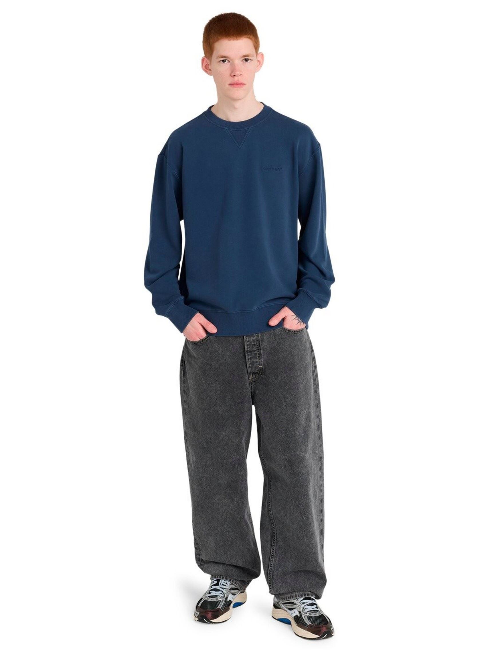 Sweatshirts Lowcase Pigment Cr heren blauw Element Sweatshirts Lowcase Pigment Cr heren blauw DARK DENIM