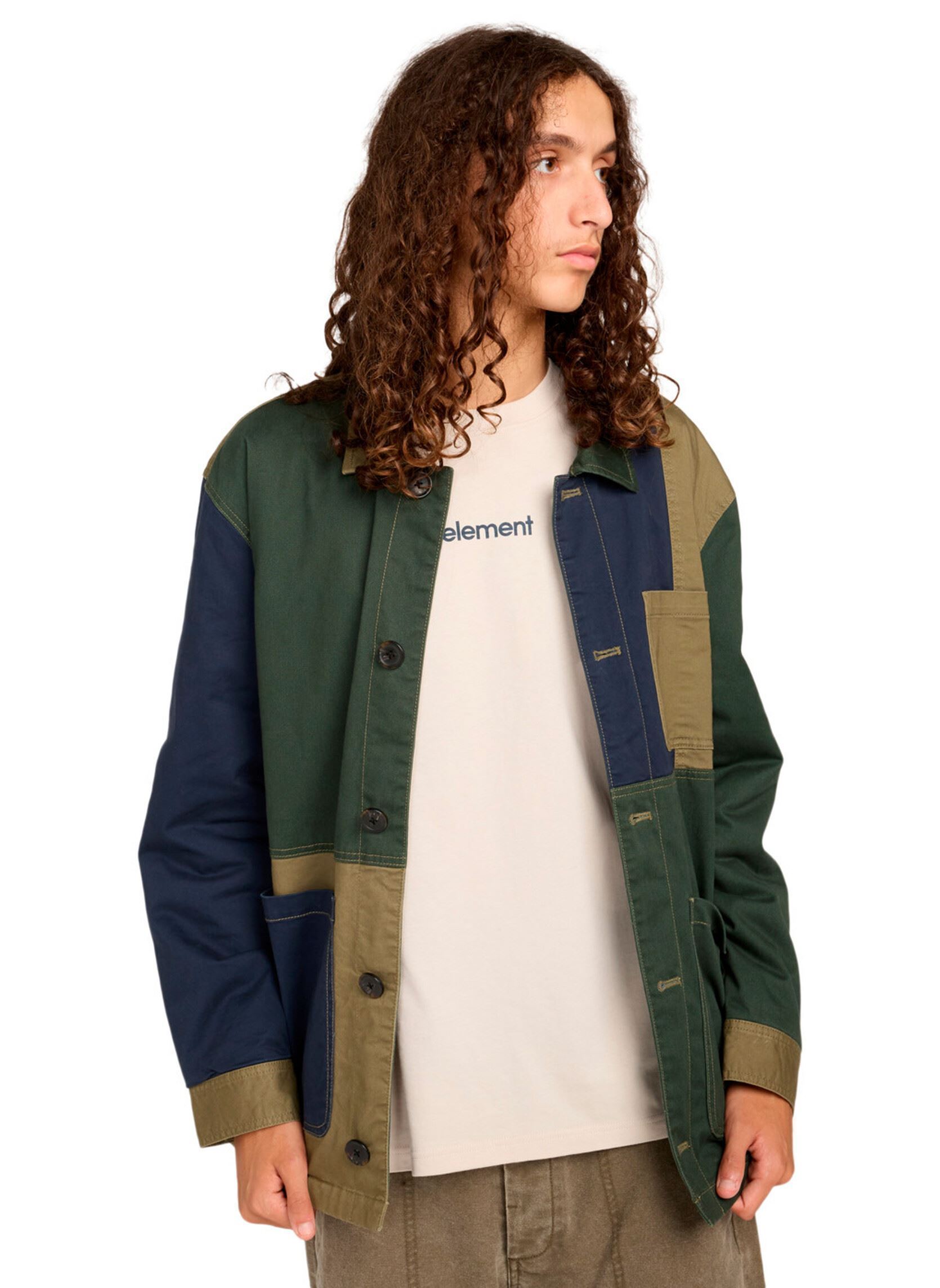 Chemises Crossroads Patchwork Overshirt homme multicolore Element Chemises Crossroads Patchwork Overshirt homme multicolore MULTICOLOR