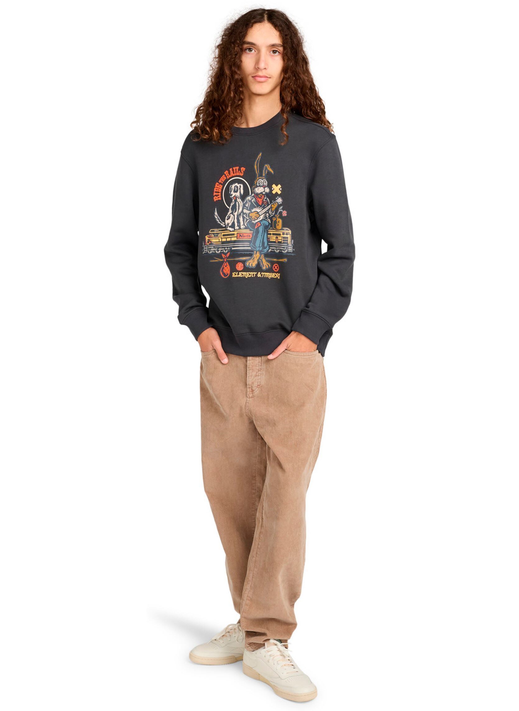 Sweatshirts Timber Aboard Cr herren schwarz Element Sweatshirts Timber Aboard Cr herren schwarz OFF BLACK