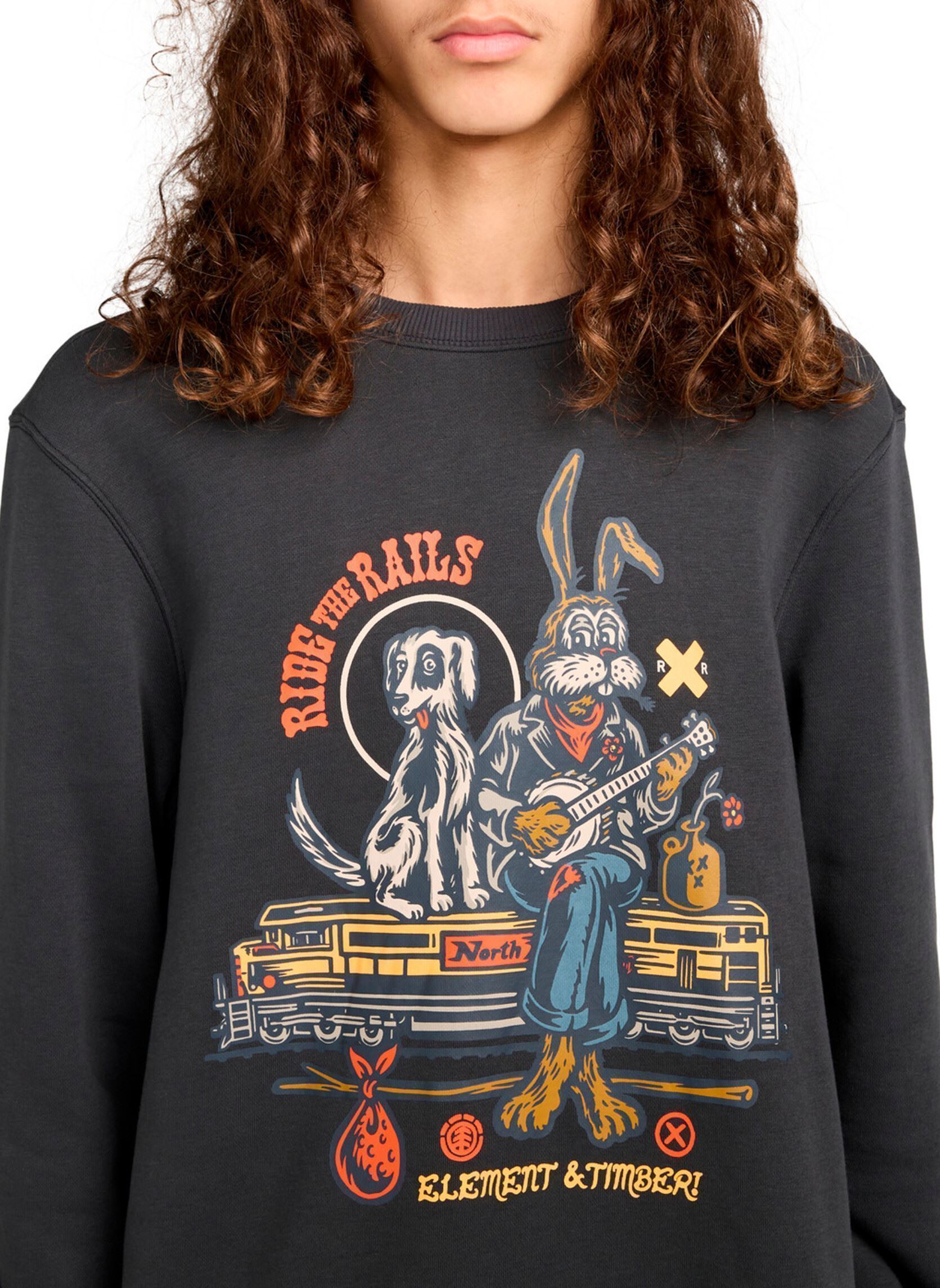 Sweatshirts Timber Aboard Cr herren schwarz Element Sweatshirts Timber Aboard Cr herren schwarz OFF BLACK