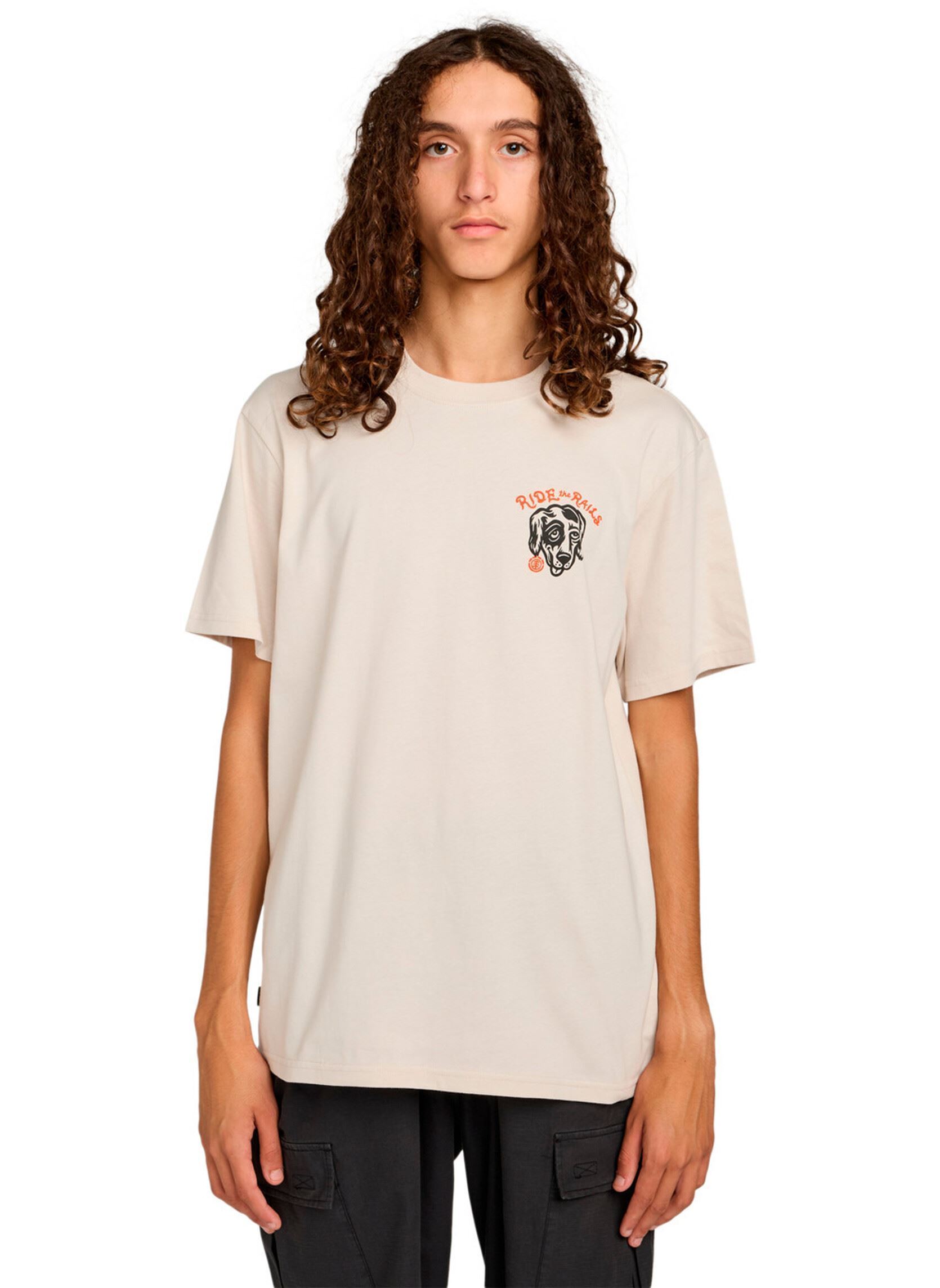 Tee-shirts manches courtes Timber Hobos Ss homme beige Element Tee-shirts manches courtes Timber Hobos Ss homme beige OAT MILK