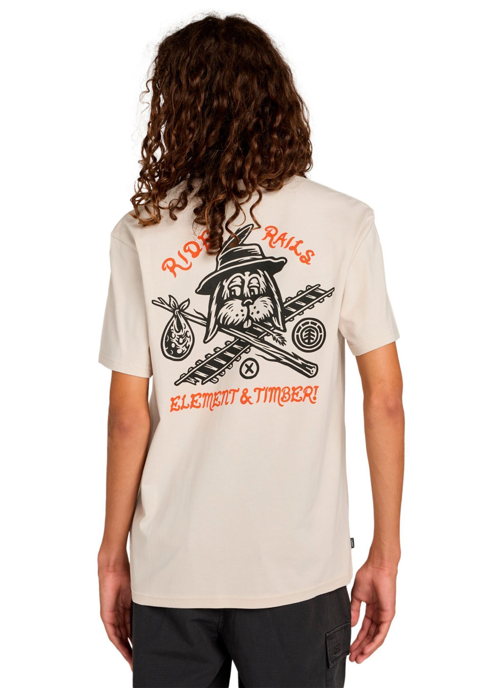 Tee-shirts manches courtes Timber Hobos Ss homme beige Element Tee-shirts manches courtes Timber Hobos Ss homme beige OAT MILK